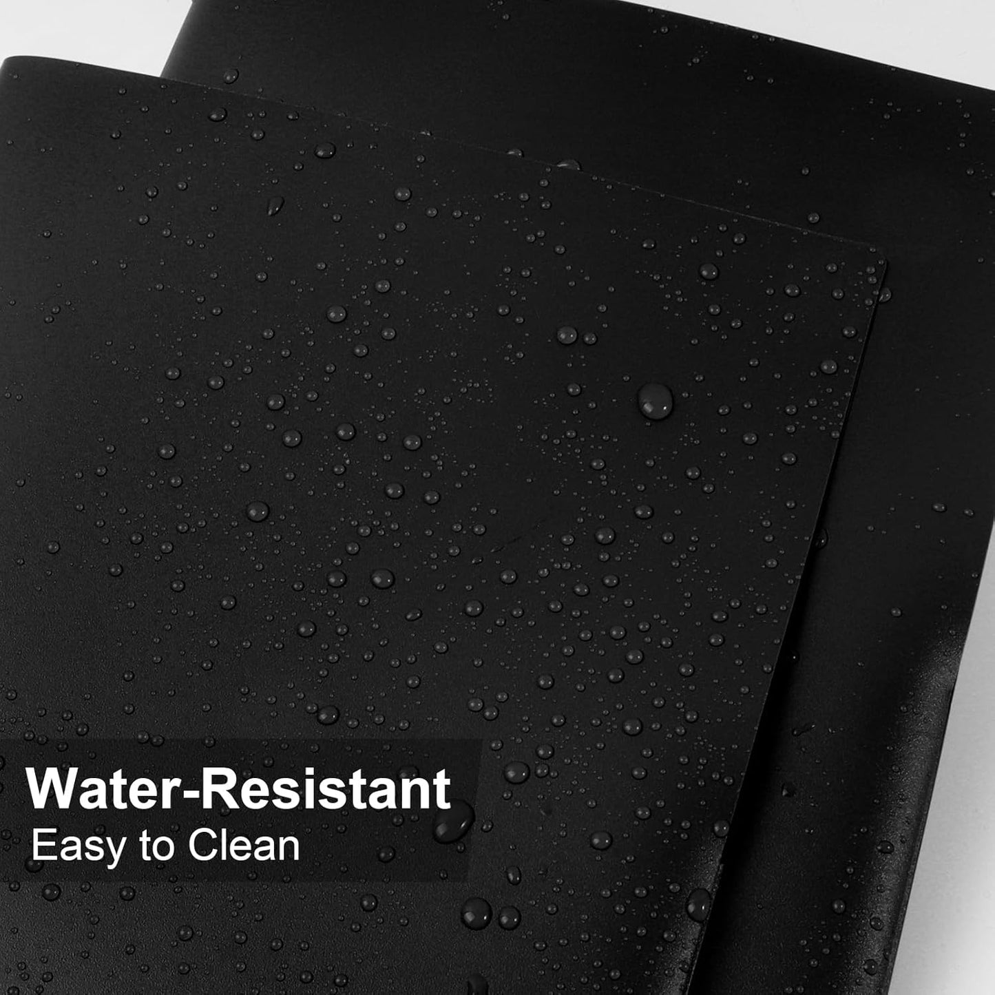 12-Pack Plastic Folders with Pockets,2-Pocket Poly Folders Holds 8-1/2" x 11" Paper for School/Office/Home, Black