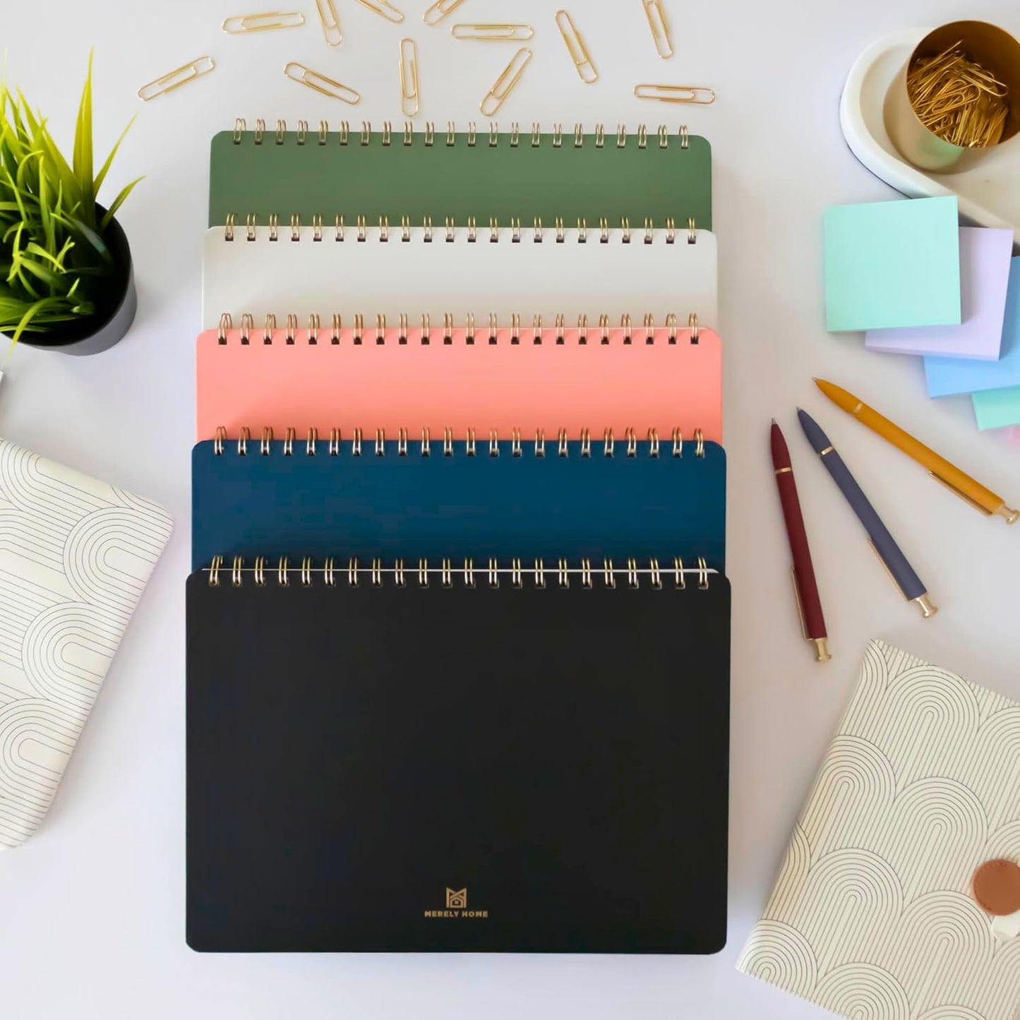 Undated Daily Planner | 8.25” x 11.75” Work To-Do Notebook | ADHD Academic Organizer | Multi-Layout | Men and Women Planner | College Supplies | Pink | Landscape Layout
