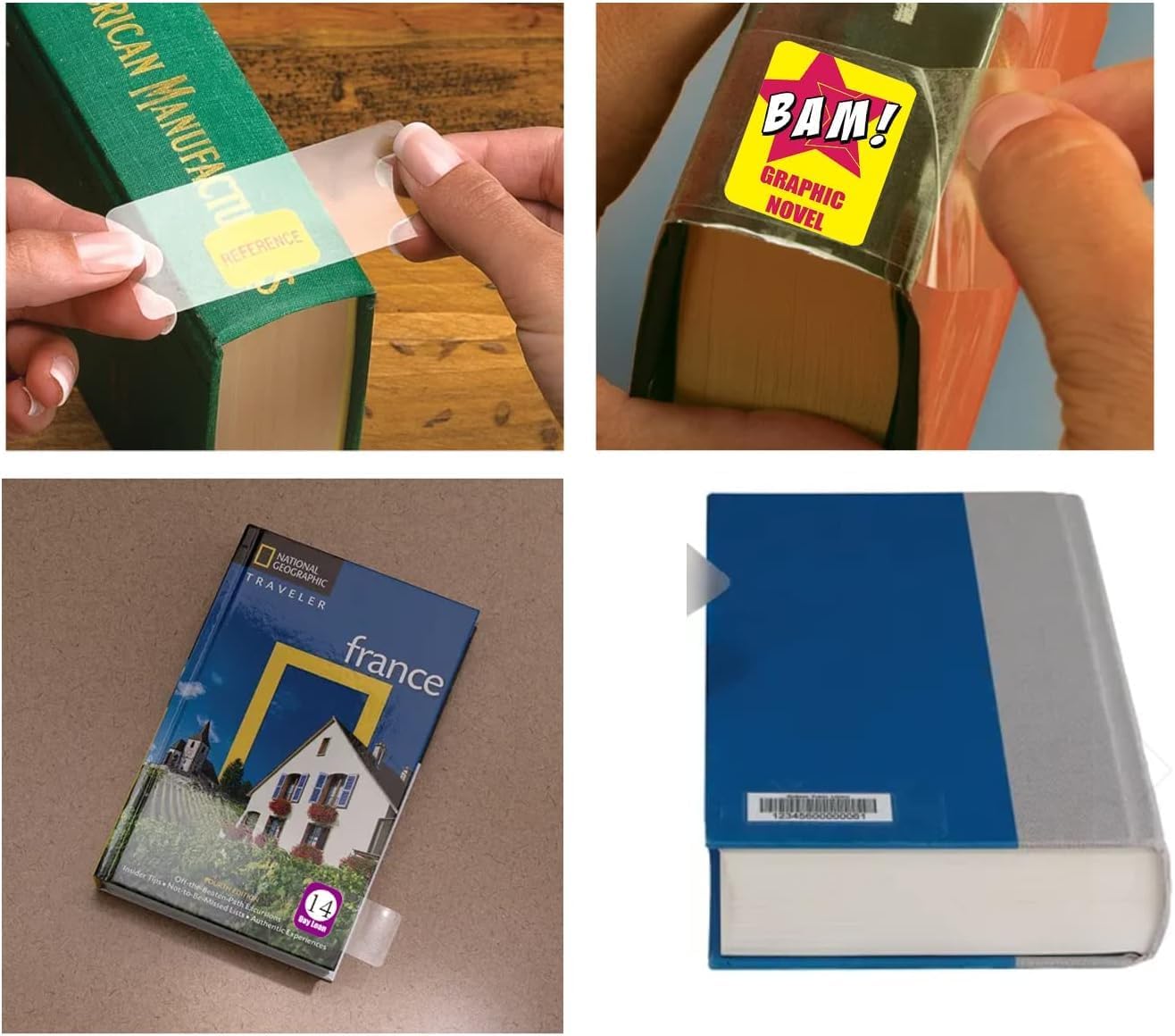 500 Pieces Clear Book Spine Label Protectors | 2" H x 4" W | Ideal for Safeguarding Barcodes and Book Spine Stickers