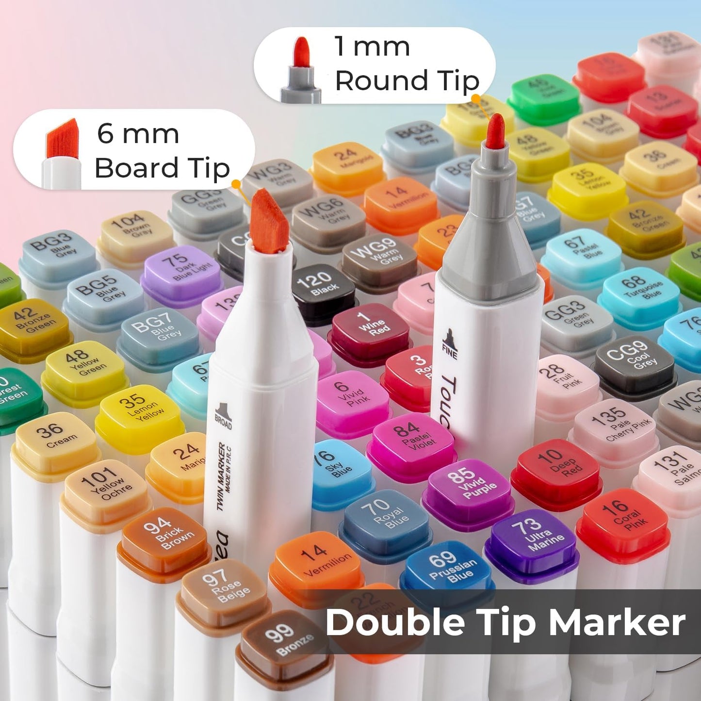 Y YOMA 60 Color Alcohol Markers Dual Tip Art Drawing Coloring Marker Permanent Sketch School Supplies Aesthetic Gift for Kids Adults Comic Anime Manga Illustration