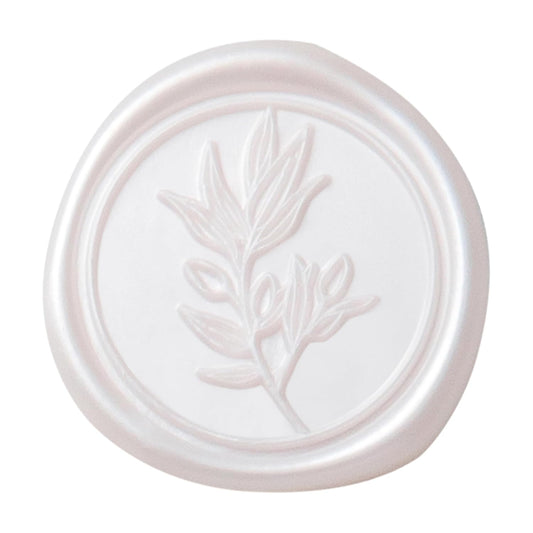 PONATIA Wax Seal Stickers - 50 Pcs Self- Adhesive Wedding Seal Stickers, Light Blush Pink Wax Seals, Perfect for Invitation Cards, Envelopes Christmas Cards, Gift Wrapping, Party Menu Decor