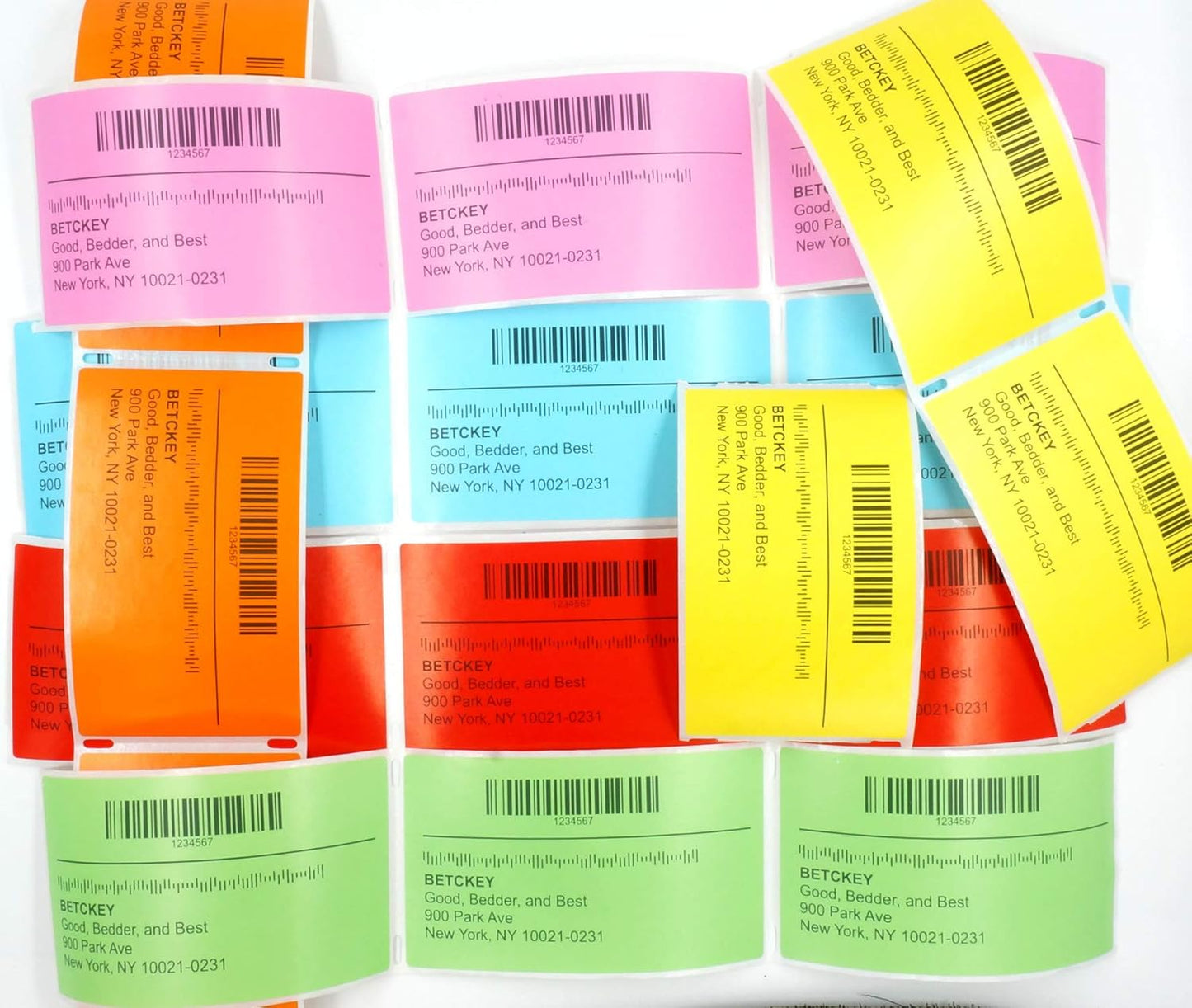 BETCKEY Colored Labels Compatible with Dymo 30277 (9/16" x 3-7/16") File Folder(2-up) Labels, Compatible for Dymo LabelWriter Thermal 450, 4XL & Zebra Desktop Printers [1 Roll, Yellow]