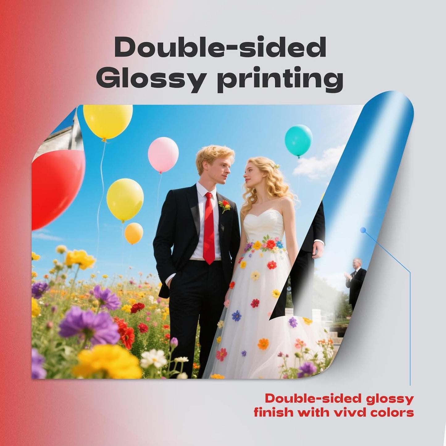 220 Pack Double Sided Photo Paper Glossy Inkjet 8.5x11 32lb 120gsm A4 Letter Size for All Dye Ink Printers