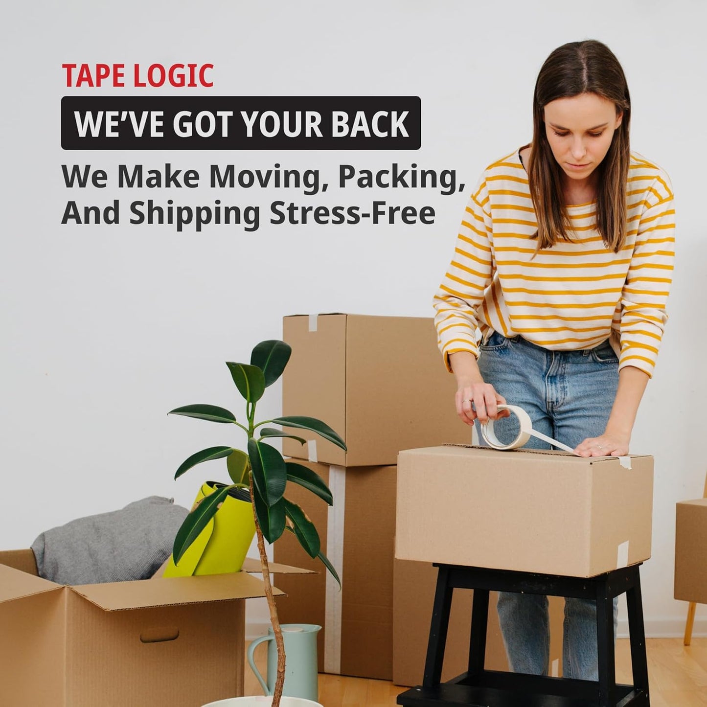 Tape Logic 3" x 110 yds Acrylic Packing Tape 2.2 Mil, Clear (6-Pack) Heavy Duty Packing Tape Rolls for Sealing Boxes at Home, Warehouse, & Office, Supplies for Packaging, Shipping, Moving