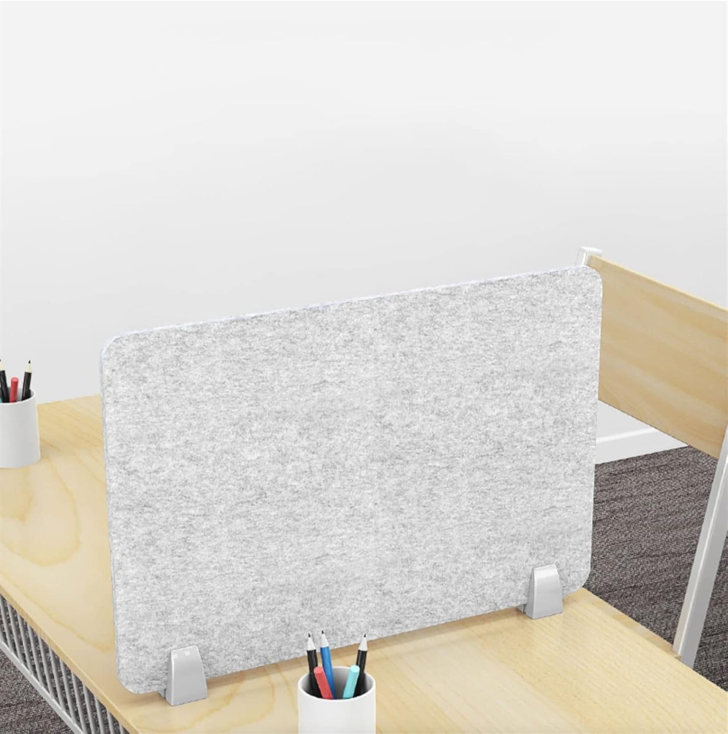 Icegrey Acoustic Desk Divider Privacy Panel Removable Sound Absorbing Desk Partition Board with 2 Clips for Student Call Centers Offices Braries Classrooms Library, Dark Green, 39x11.7