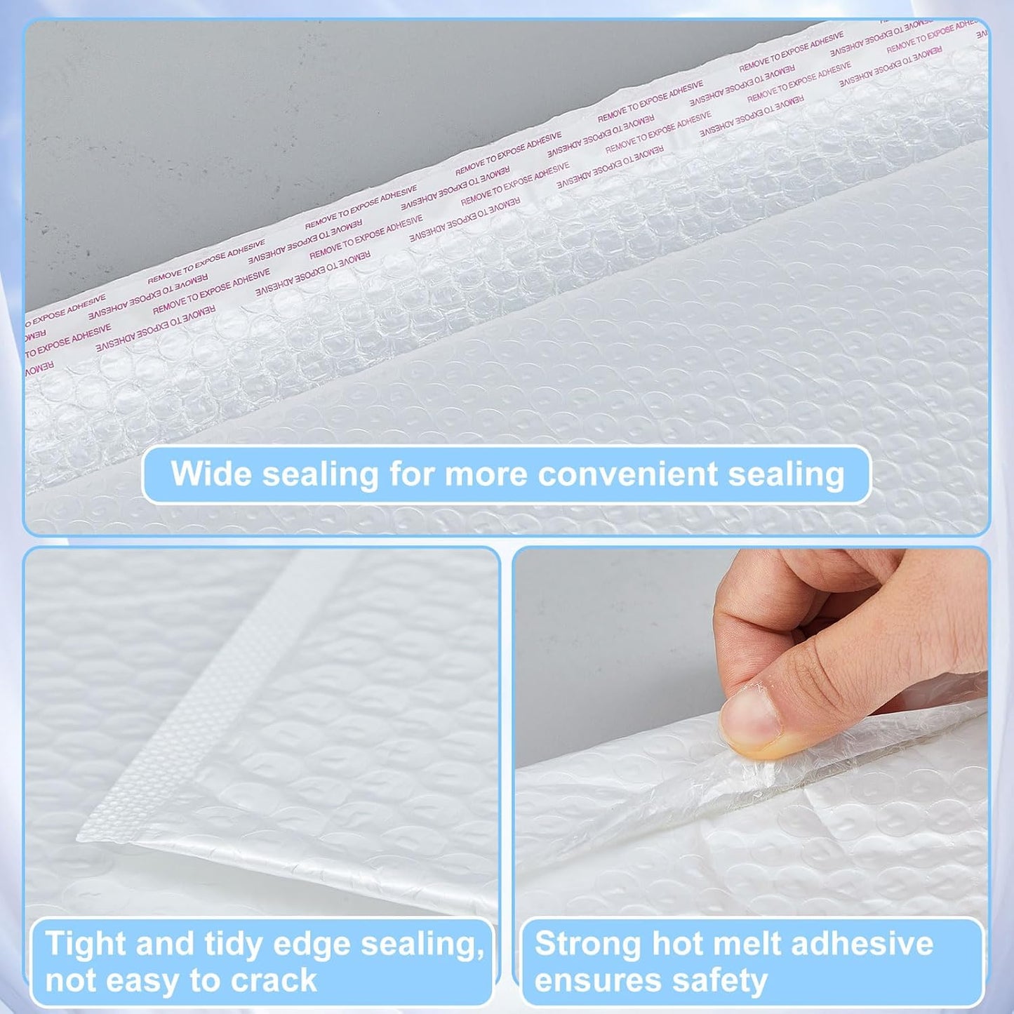 Ireer 20 Pack Extra Large Bubble Mailers 10 x 13" Poly Padded Envelopes Cushioned Mailing Envelopes Bubble Padded Mailers Self Adhesive Waterproof Shipping Bags for Business Gift Packaging