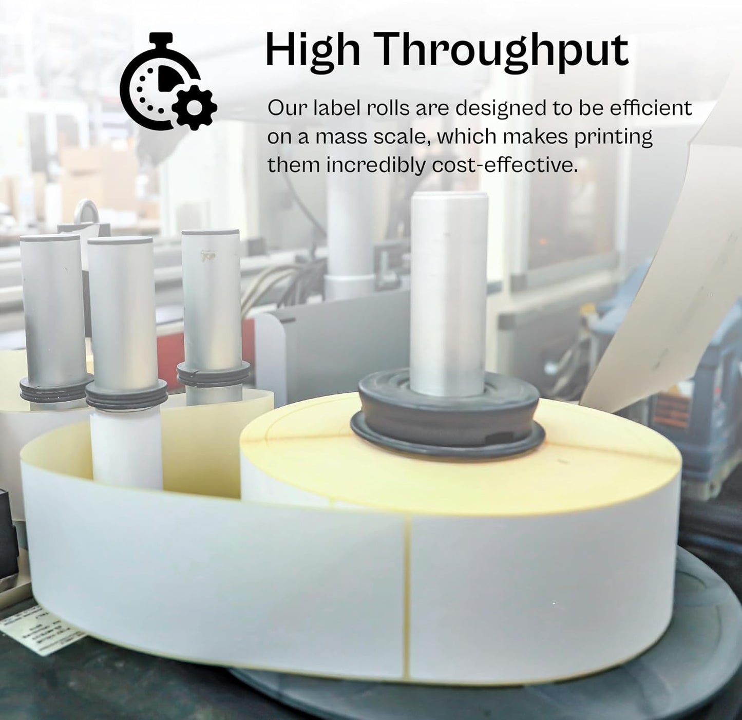 PSBM Thermal Transfer Labels, 4x2 Inch, 4 Rolls, 2875 Labels/Roll, 3 Inch Core, Perforated, Must Have Thermal Ribbon (Not Included)