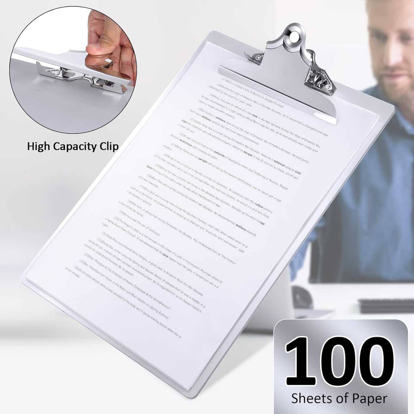 2 Pcs Metal Clipboard Heavy Duty Aluminum Clipboards 12 x 9 Inch Metal Clip Board with Low Profile Clip A4 Letter Size Document Holder for Office School Medical Jobsite Laboratory