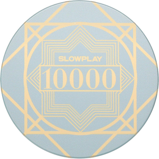 SLOWPLAY Nash Ceramic Poker Chips in Bulk, Casino Grade Ceramic 10-Gram Poker Chip for Texas Hold'em, 39mm Professional Chips Pack of 50 with Denomination of 10000