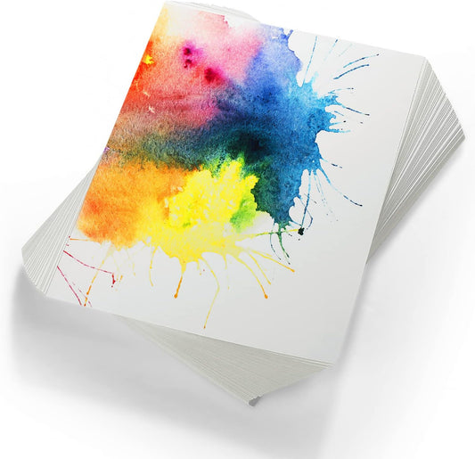 TaoBary 300 Pcs Watercolor Paper Sheet Bulk White Cold Press Paper Pack 110 lb 230 GSM Sketch Painting Watercolor Pad for Watercolorist Beginning Artists Adults Drawing Craft(10 x 13 Inch,230 GSM)