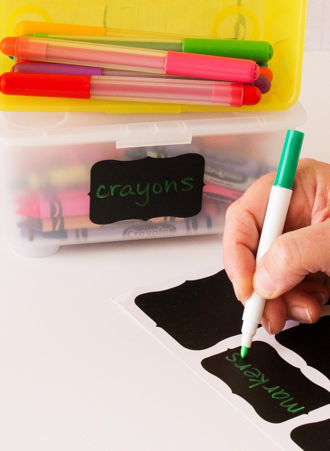 Cestari Green Liquid Chalk Marker with 2mm Fine Tip for Writing and Drawing - Erasable Chalkboard Label Paint Pen for Kitchen
