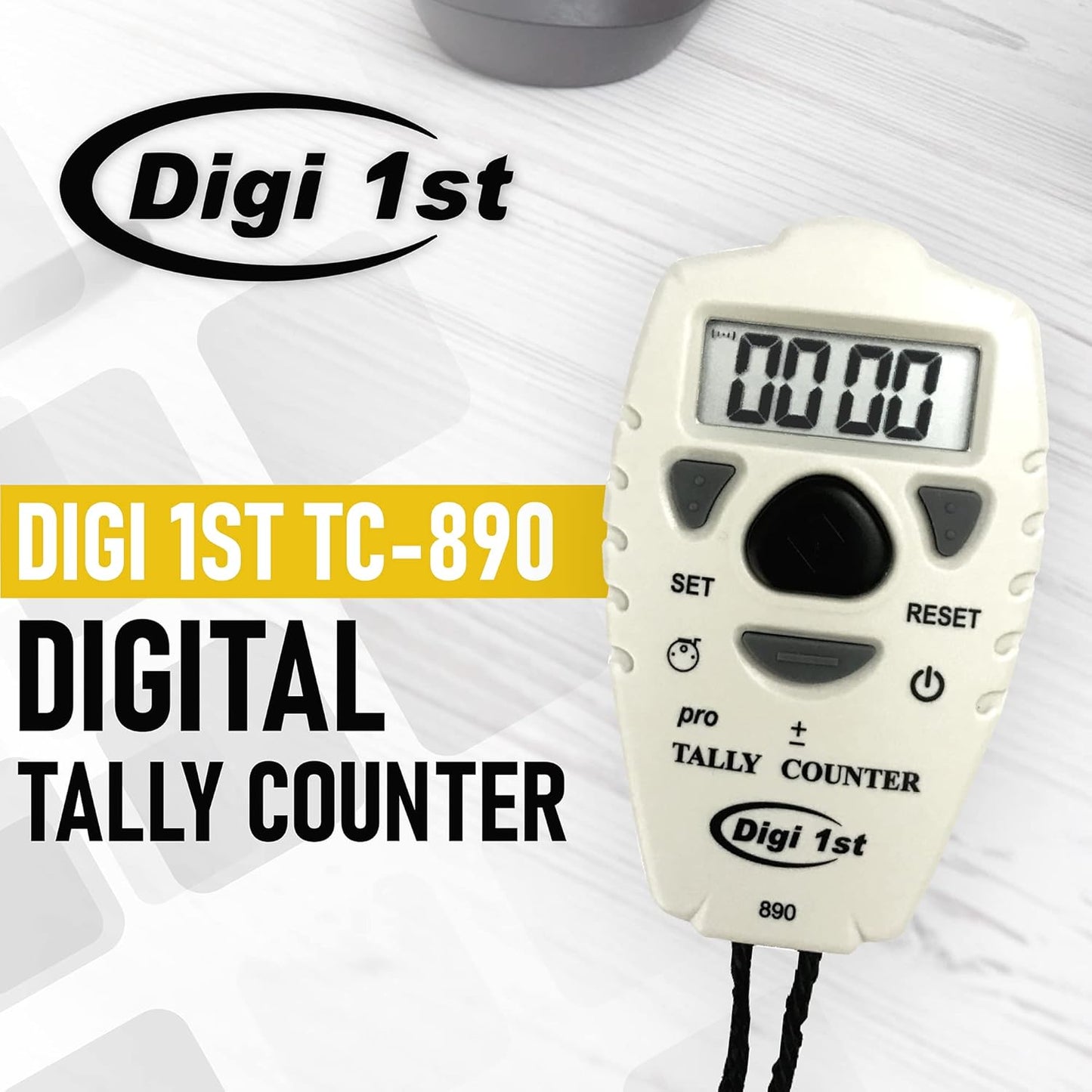 TC-890 Digital Tally Counter, Electronic Up Down Clicker, Add/Subtract People & Pitch Counter for Golf, Lap & Knitting (4-Pack)