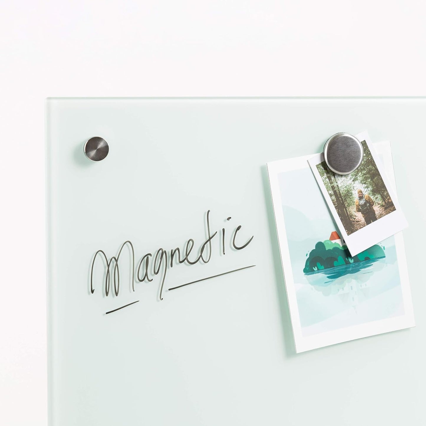 U Brands Magnetic Glass Dry Erase Board, Only for Use with HIGH Energy Magnets, 36" X 48" Inches, White Frosted Surface, Frameless (2299U00-01)