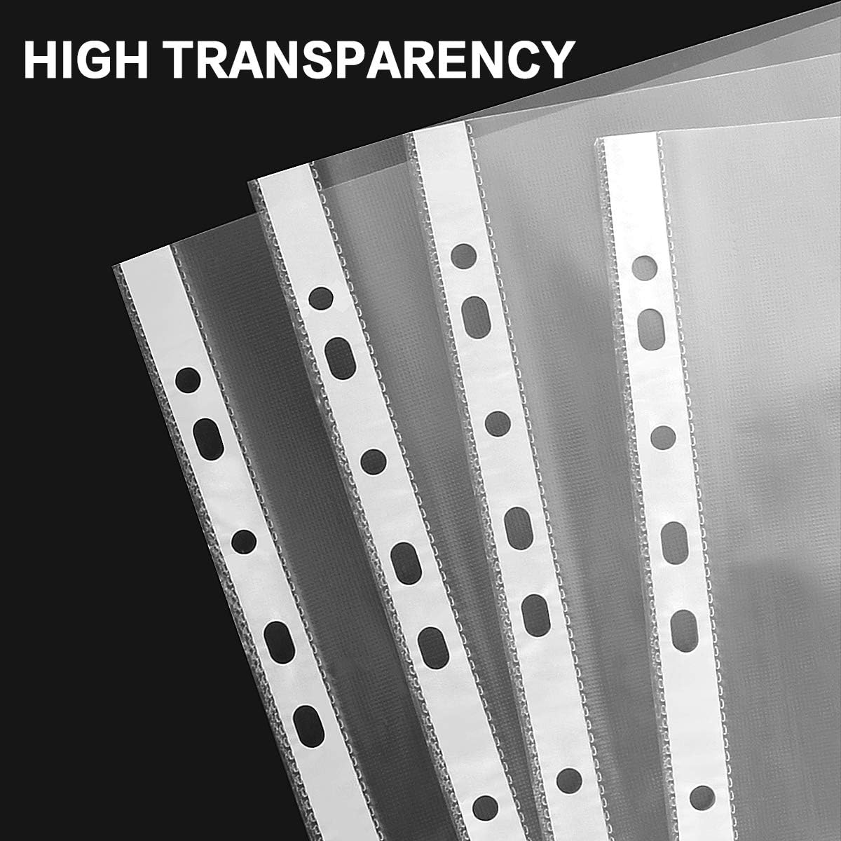 Sheet Protectors, HERKKA 600 Pack Upgrade Clear Plastic Page Protectors Sheet Reinforced 11-Hole Fit for 3 Ring Binder Fits Standard 8.5 x 11 Paper, 9.25 x 11.25 Top Loaded, Non-Acid