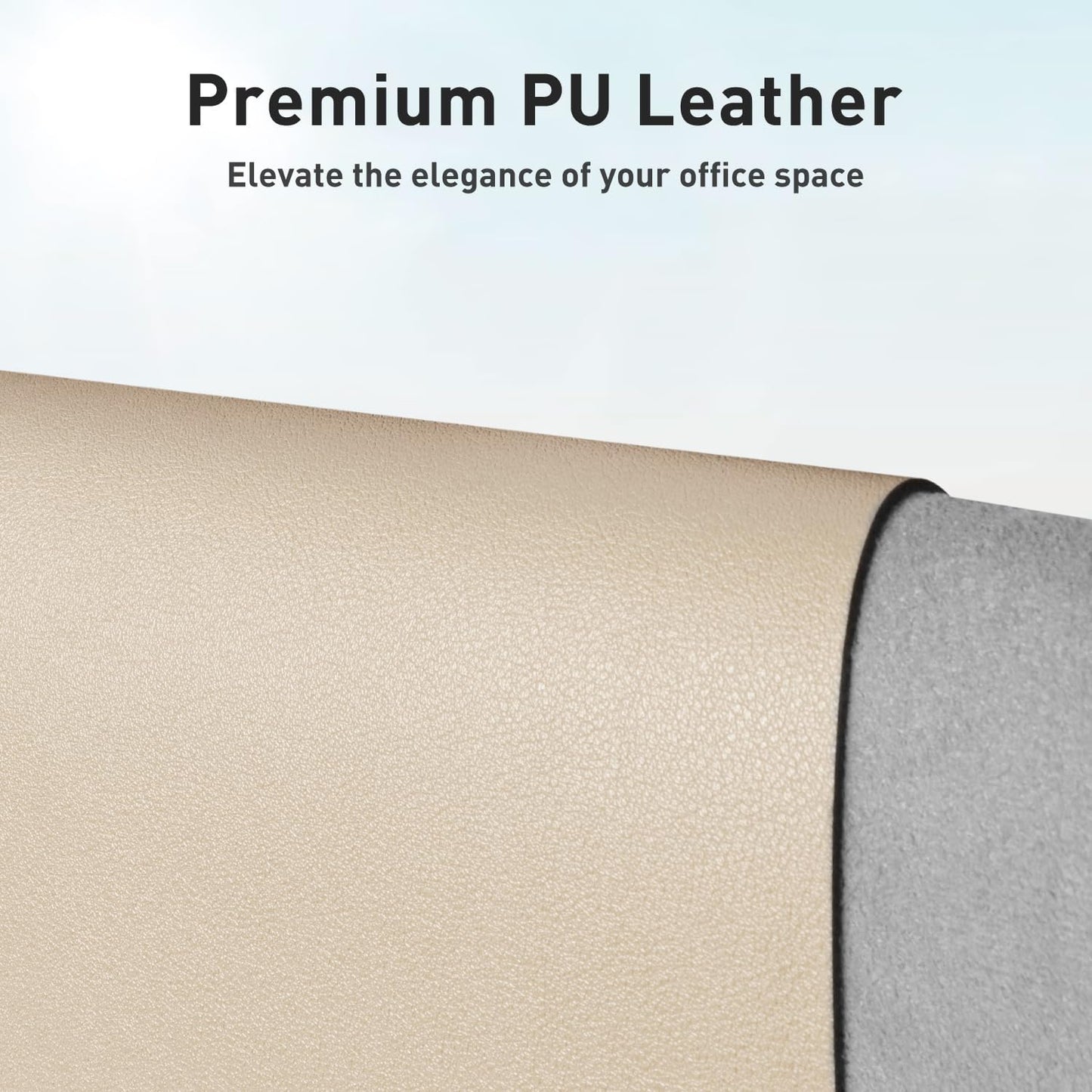 Aothia Leather Desk Pad Protector, Office Mat, Large Mouse Pad, Non-Slip PU Leather Blotter, Laptop Desk Pad, Waterproof Writing Pad for Office and Home (Beige, 31.5" x 15.7")