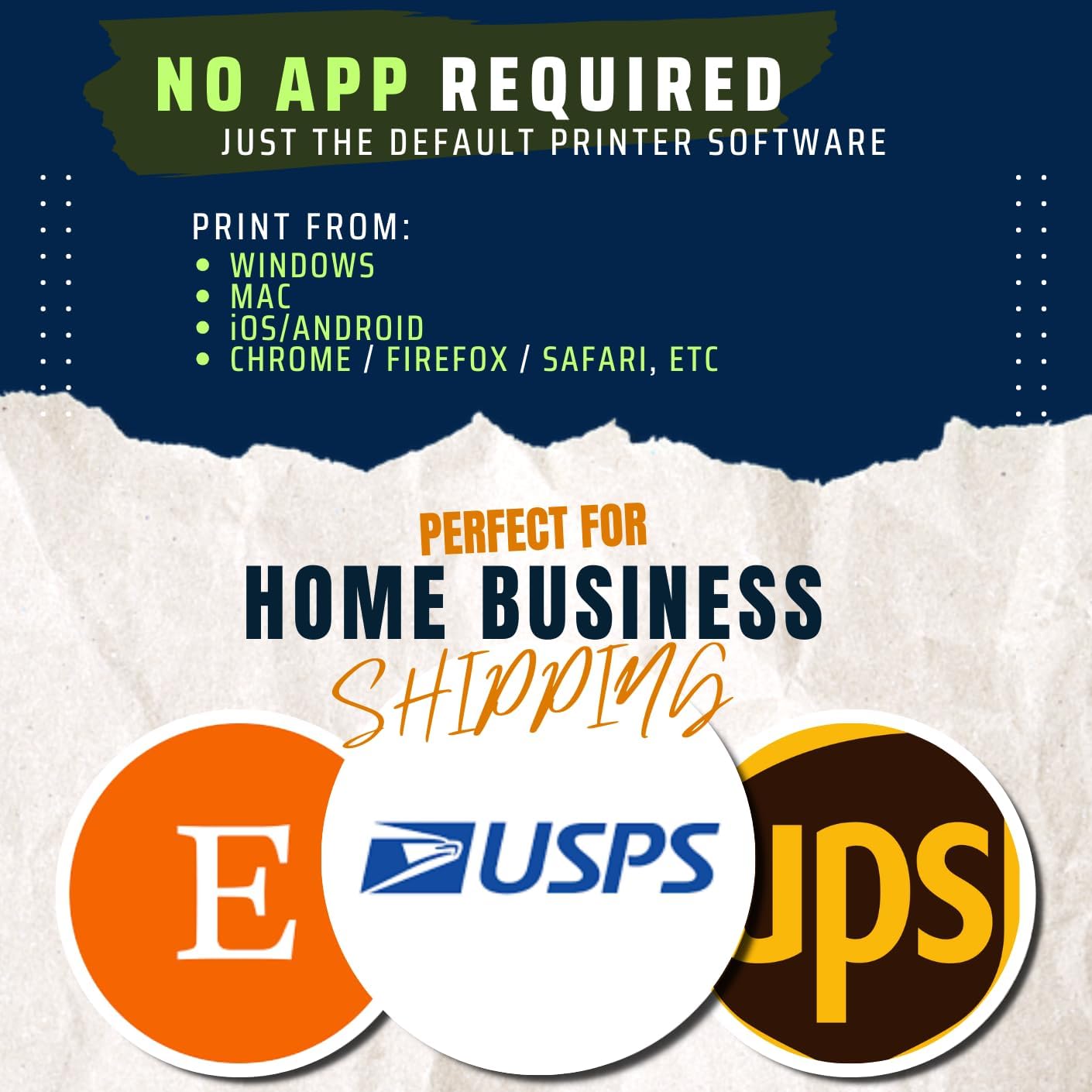 JETZAP Pre-Cut 4x6 Shipping Labels | Work on Most Inkjet and Laser Printers | Just Load & Print | USPS UPS FedEx for Home Printers | 300 Pack