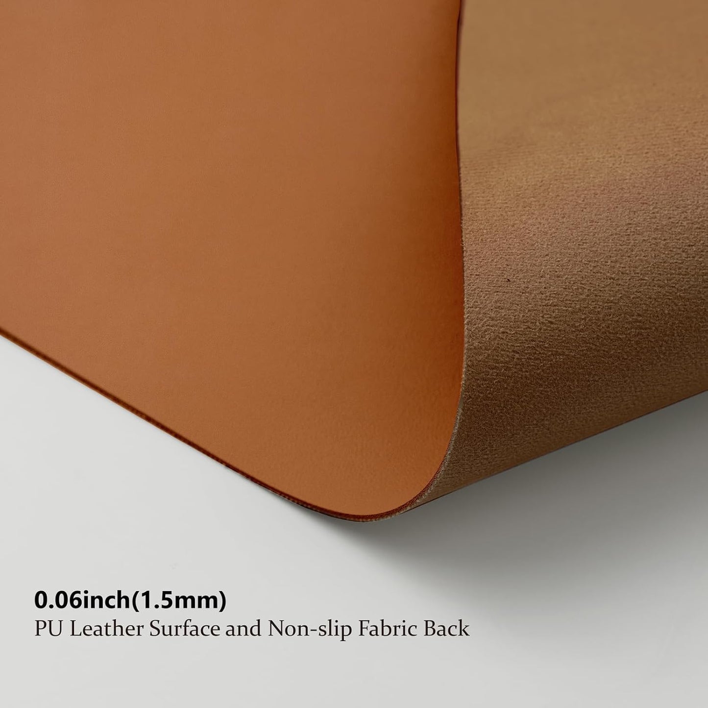 Leather Desk Mat - Small Non-Slip PU Desk Pad for Office and Home - Desk Organization and Accessories - Ideal for Large Mouse Pad and Small Desk Mats on Top of Desks (Brown,23.6"x 13.8")