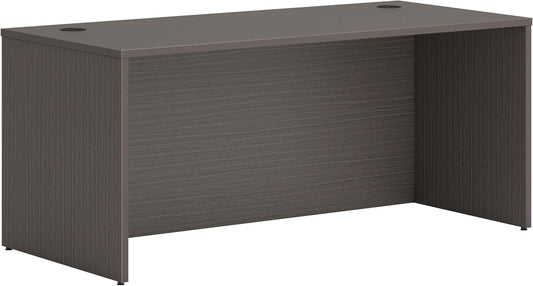 HON MOD Executive Desk 66-Inch Large Computer Desk Shell, Thick Wooden Laminate, Modern Table with Cord Management, 66" W x 30" D x 29" H, Slate Teak