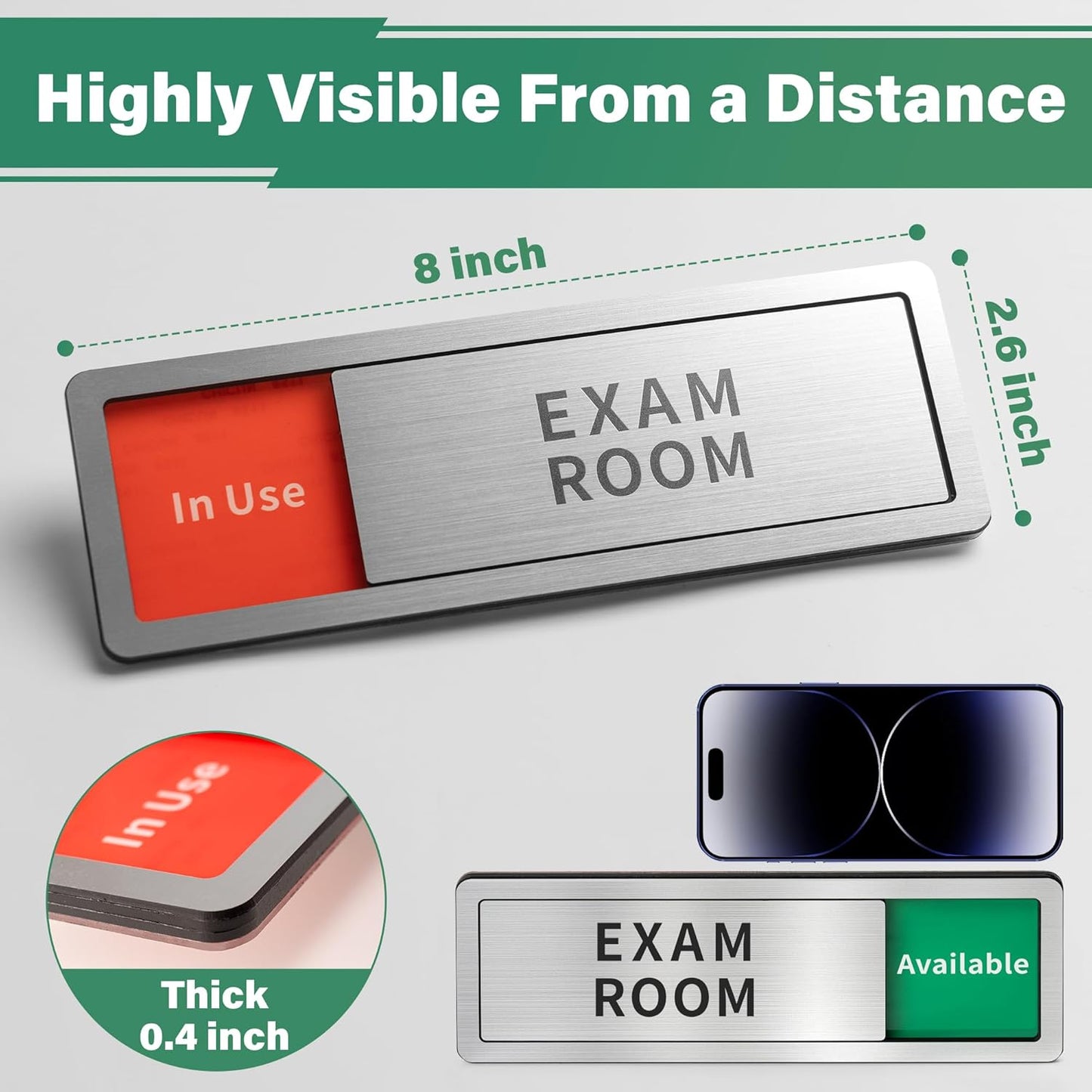 Doctor's Office Sign,Do Not Disturb- In Use/Available Slider Signs for Medical Clinics Hospital,Vacant Occupied In Session Door Sign