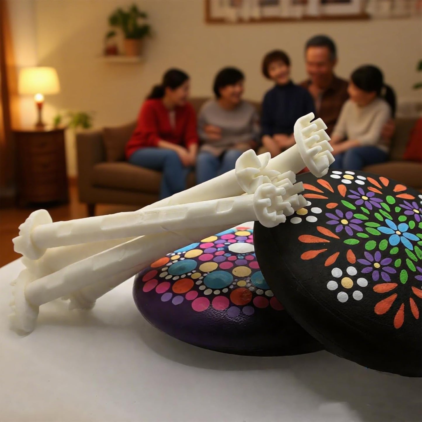 Flower Floral Dotting Tools Set: 3D Printed Stamps for DIY Graffiti. Flowers, Leaves, Cat Paw Patterns. Drawing Templates for Dot Painting. (C)
