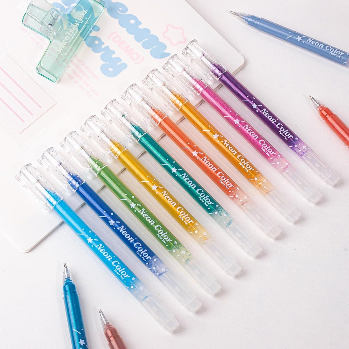 glitter gel pen 36 Colors,Metallic Vibrant Sparkle gel pens for coloring,glitter pens for adults,colored gel pens for Adult Coloring Books and Drawing (12)