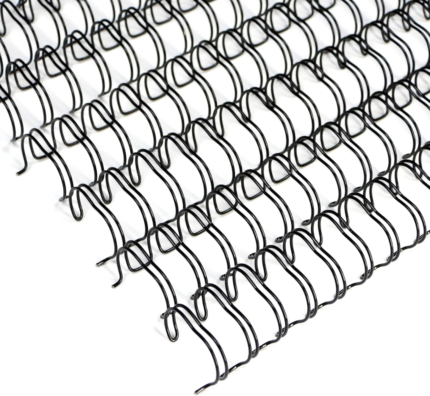 Rayson WR21159BK Wire Binding Spines, 2:1 Pitch Double Loop Binding Wires 5/8 Inch, 21-Loop Wire Ring Pack of 50 with Black