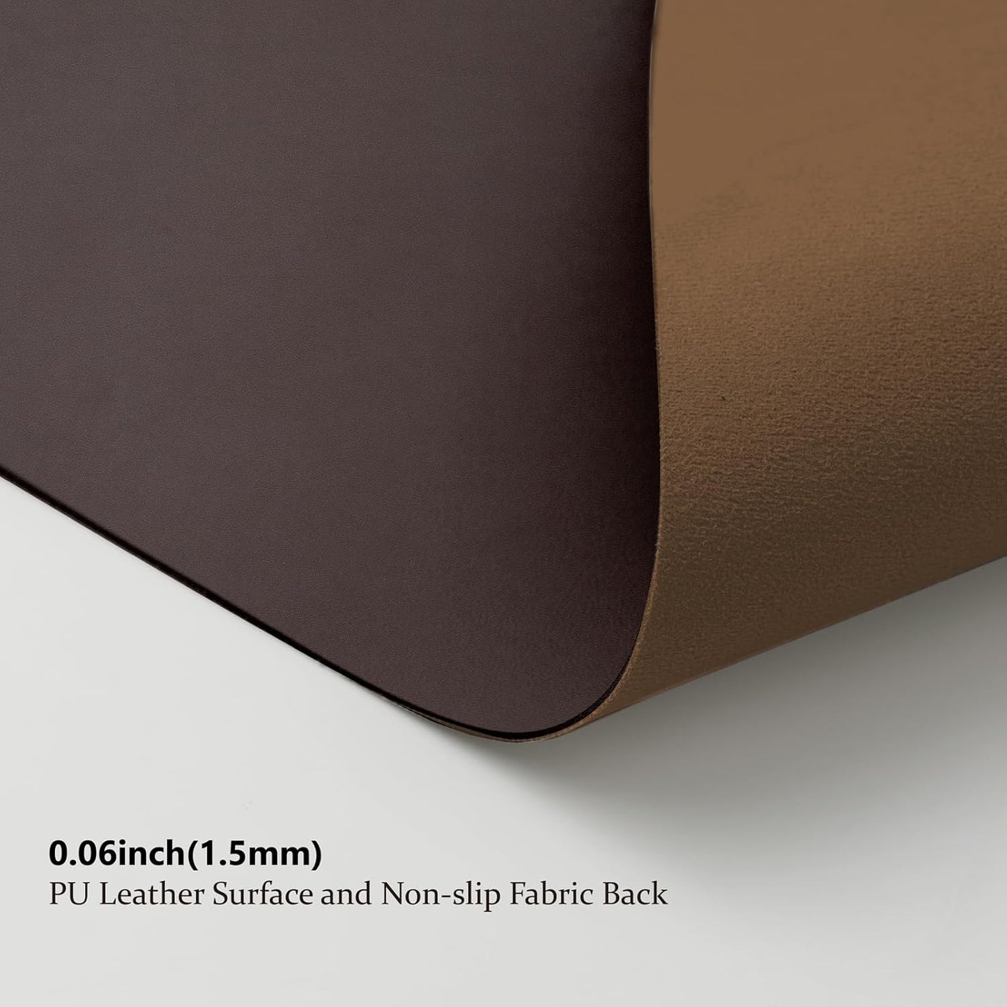 Large Desk Mat - 47.2"x 17" Non-Slip PU Desk Pad for Office and Home - Ideal for Large Mouse Pad and Desk Mats on Top of Desks(Coffee)