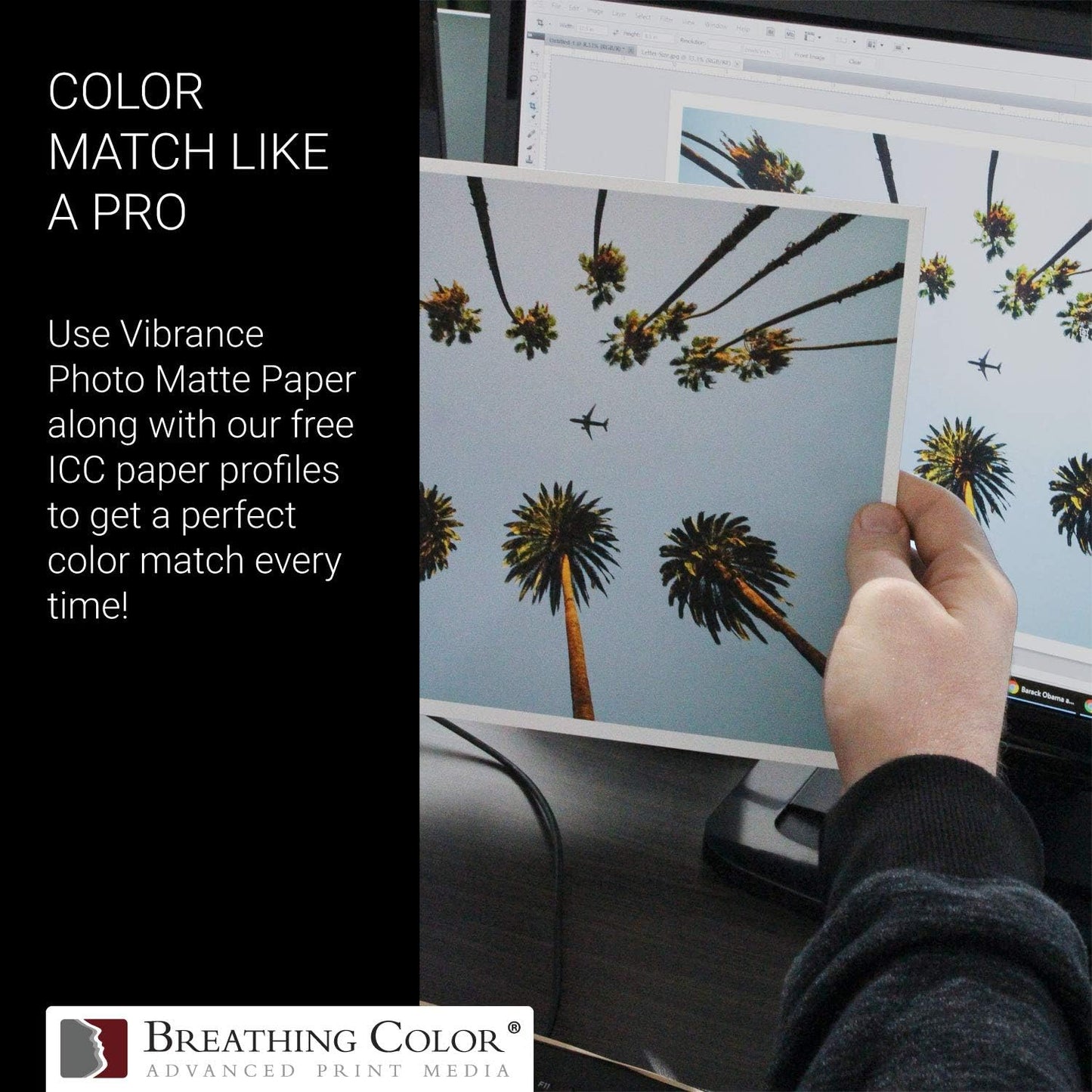 Vibrance Matte Photo Printer Paper 12 mil 230 gsm Matte Finish Premium Photo Paper Roll on 3in Core 36 inches x 100 ft Works with Most Inkjet Printer Professional Makes and Models Like Epson Canon HP