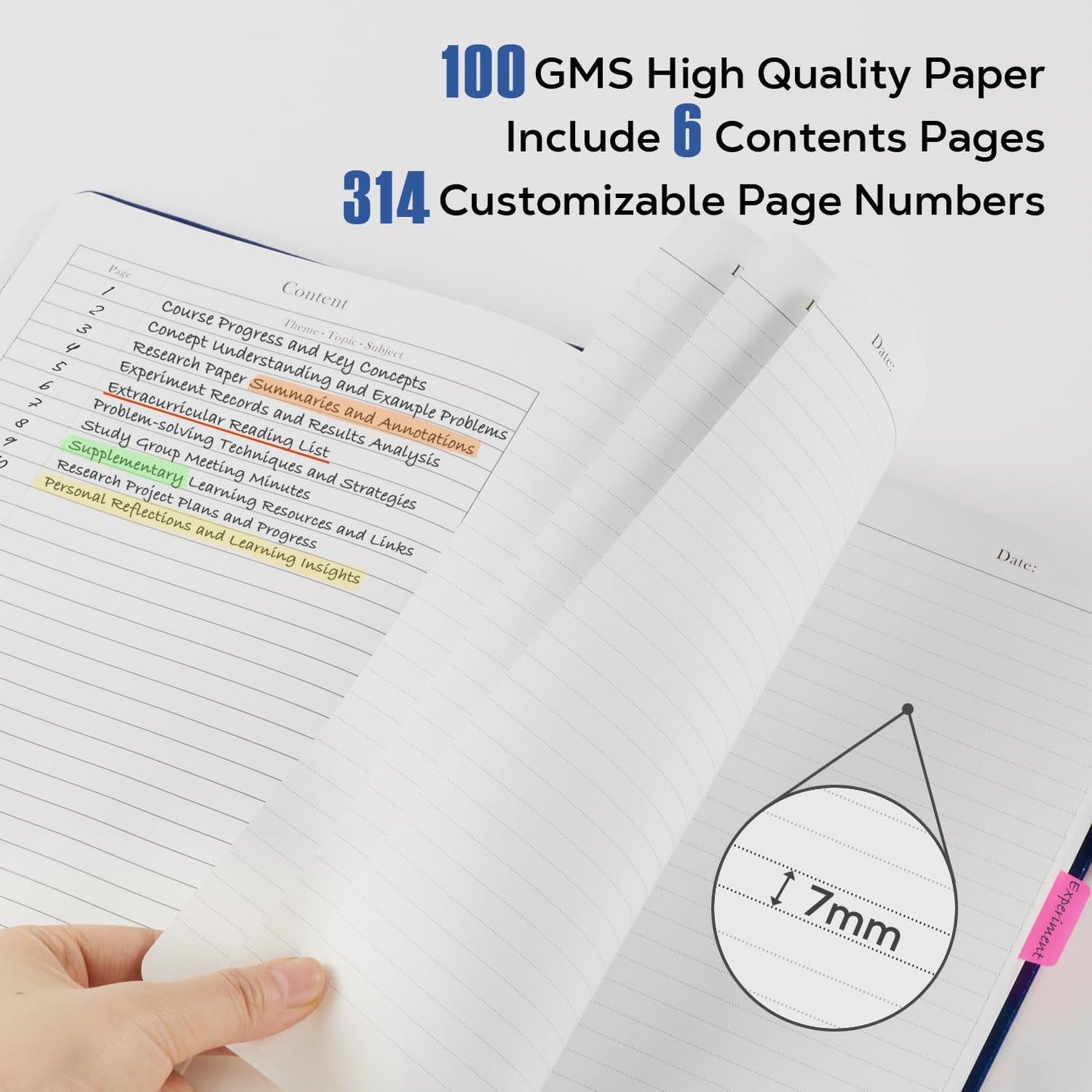 3 Pack Journal Notebook, 320 Pages A5 Lined Notebook Journal Set for Work Writing, Hardcover Leather Bound Notebooks Bulk for Women Men Office School, 5.7'' X 8.4'', Multicolor