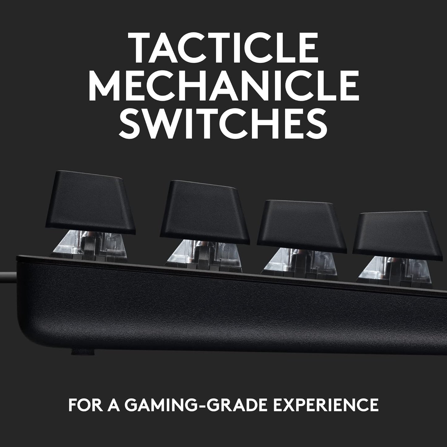 Logitech G413 TKL SE Mechanical Gaming Keyboard - Compact Backlit Keyboard with Tactile Mechanical Switches, Anti-Ghosting, Compatible with Windows, macOS - Black Aluminum