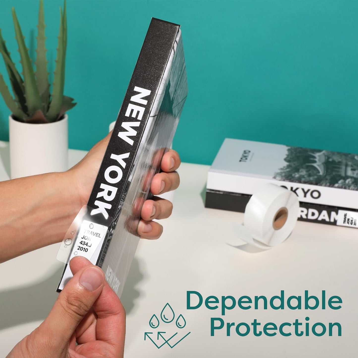 Aegis Adhesives - 1" Clear Circle Labels for Use as Protective Covers, Sealing Envelopes and Boxes, Library Book Spines, and More (1 Roll, 5000 Labels/Roll)
