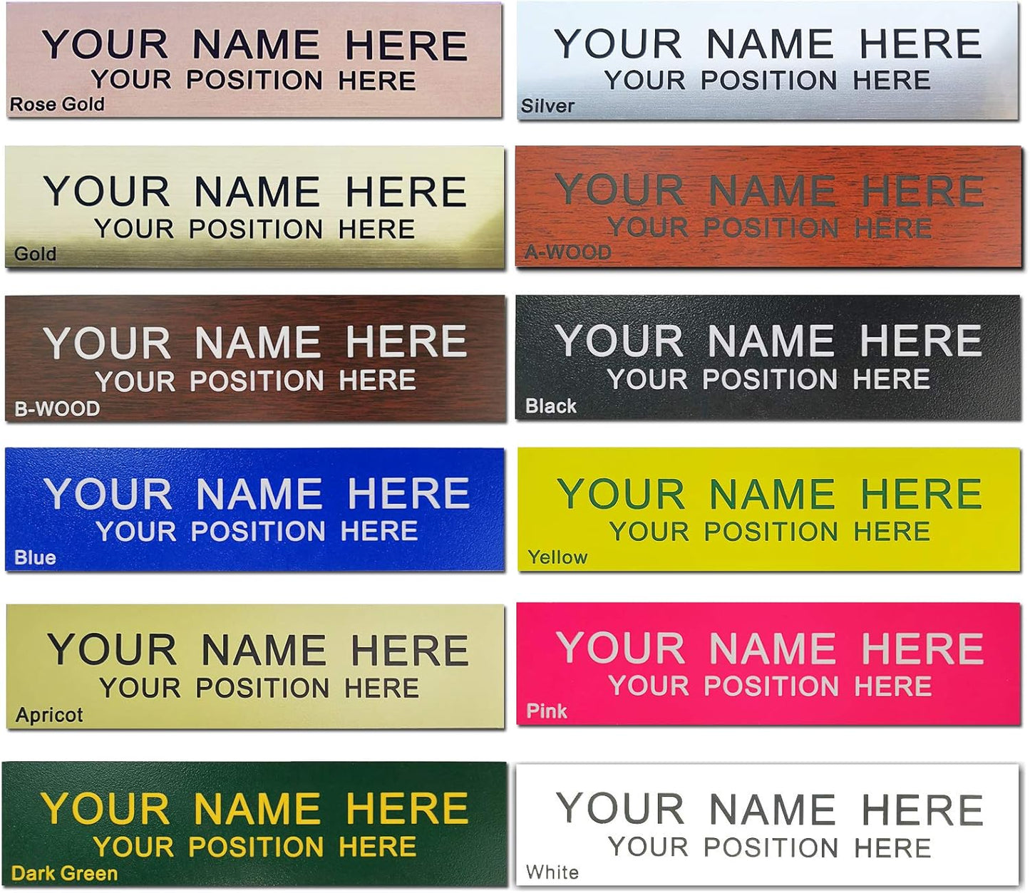 Personalized Name Plate With Wall Or Desk Holder Customized Engraving 2x8