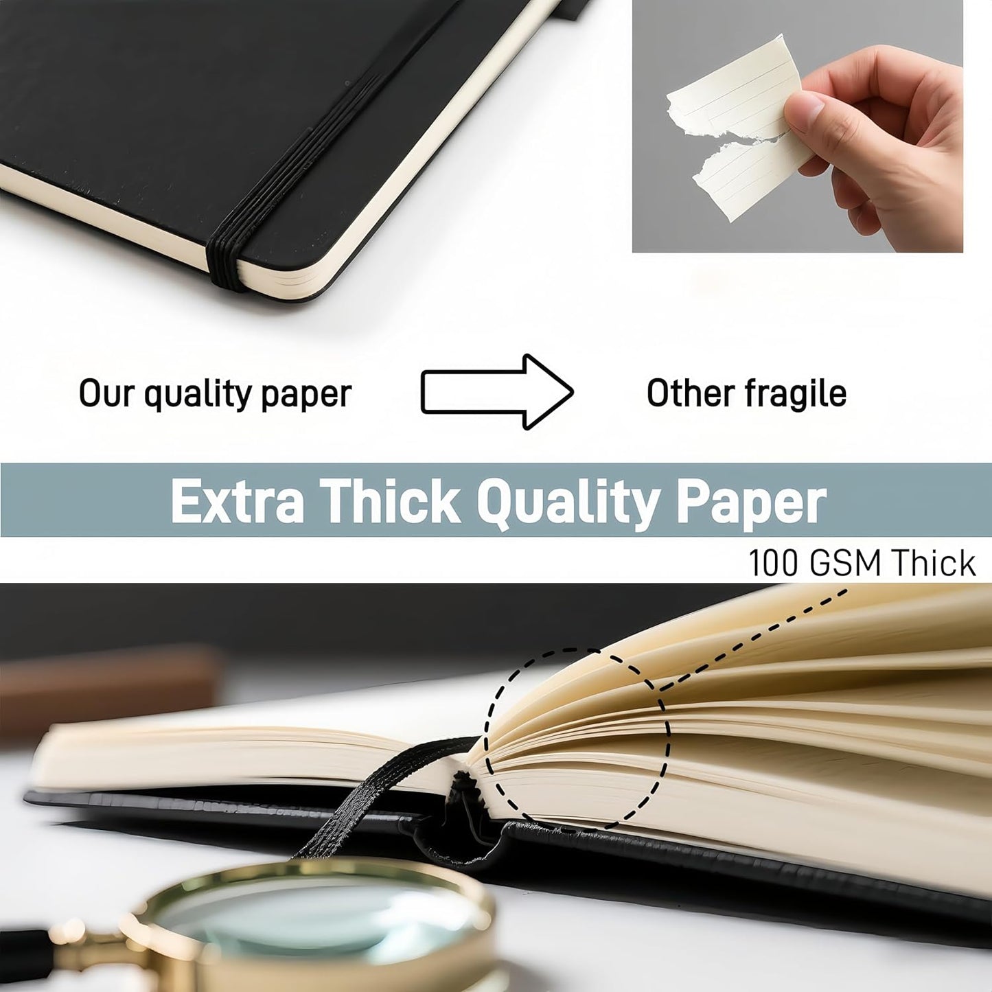 KaiRuiYing 3 Pack Lined Journal Notebooks for Work, 160 Pages, 5.5"x8.6", Hardcover, Colorful A5 Medium College Ruled, Journaling Notebooks for Notes-Taking, Fits for Office School Home