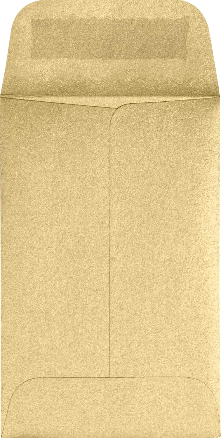 LUXPaper #1 Coin Envelopes | 2 1/4" x 3 1/2" | Blonde Metallic | 80lb. Text | 250 Qty