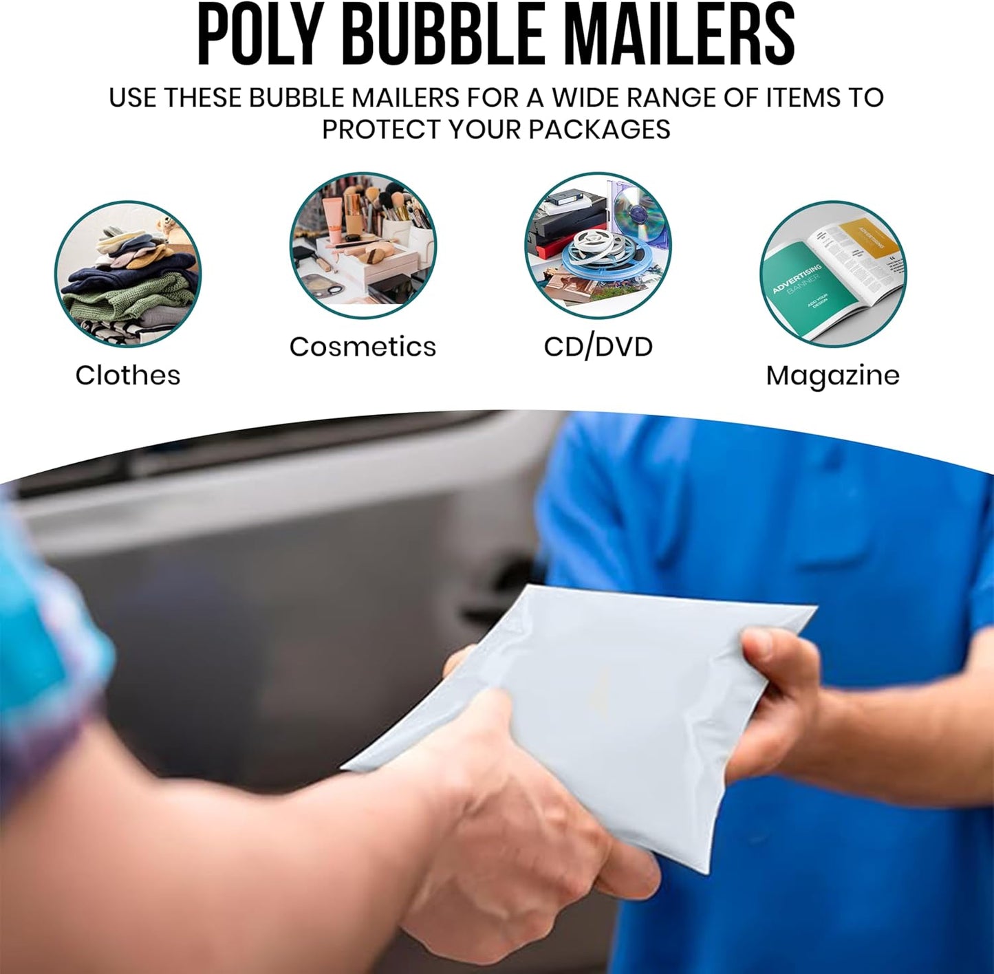 Levex - #2 8.5" x 12" [100 Pack] Poly Bubble Mailers, Padded Envelope Mailers, Packing Envelope & Mailing Bags for Shipping