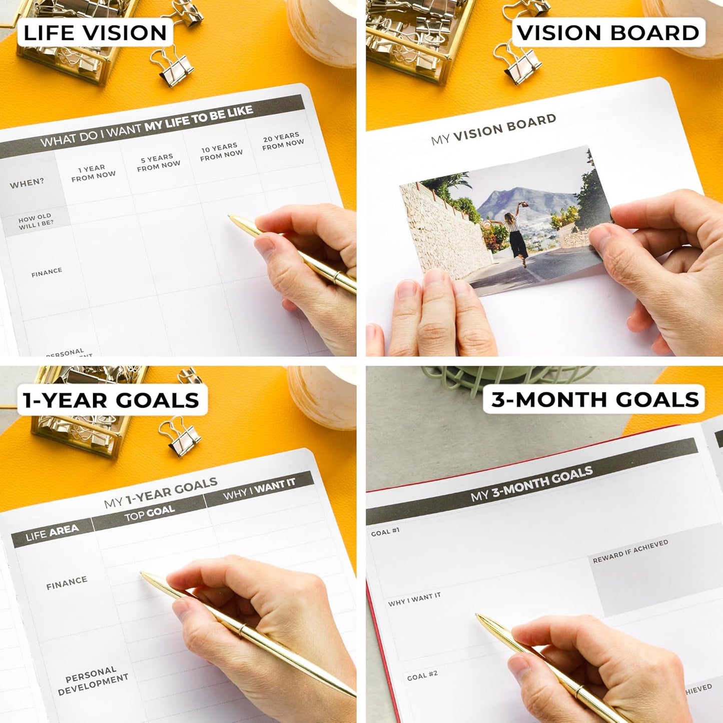 Clever Fox Planner PRO – Weekly & Monthly Life Planner to Increase Productivity, Time Management and Hit Your Goals, 8.5x11″ (Red)