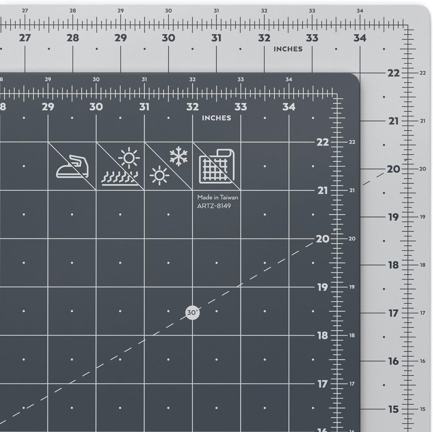 Arteza 24"x36" Cutting Mat with Grid & Non Slip Surface, Self Healing Cutting Mat for Fabric, Paper, Vinyl, Plastic, Craft Supplies for Quilting, Sewing, Scrapbooking