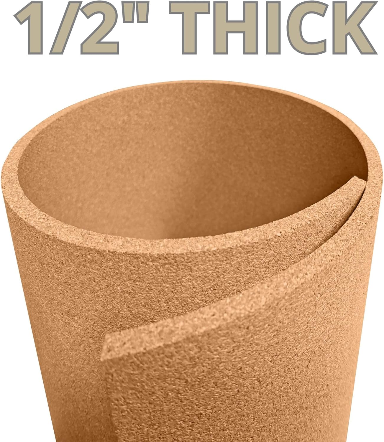 Manton Cork Premium Cork Roll - 4' x 24' x 1/2", 100% Natural Facing Grade Material for Bulletin Boards, Decorative Photo and Message Push Pin Displays - Perfect for Home, School, and Office