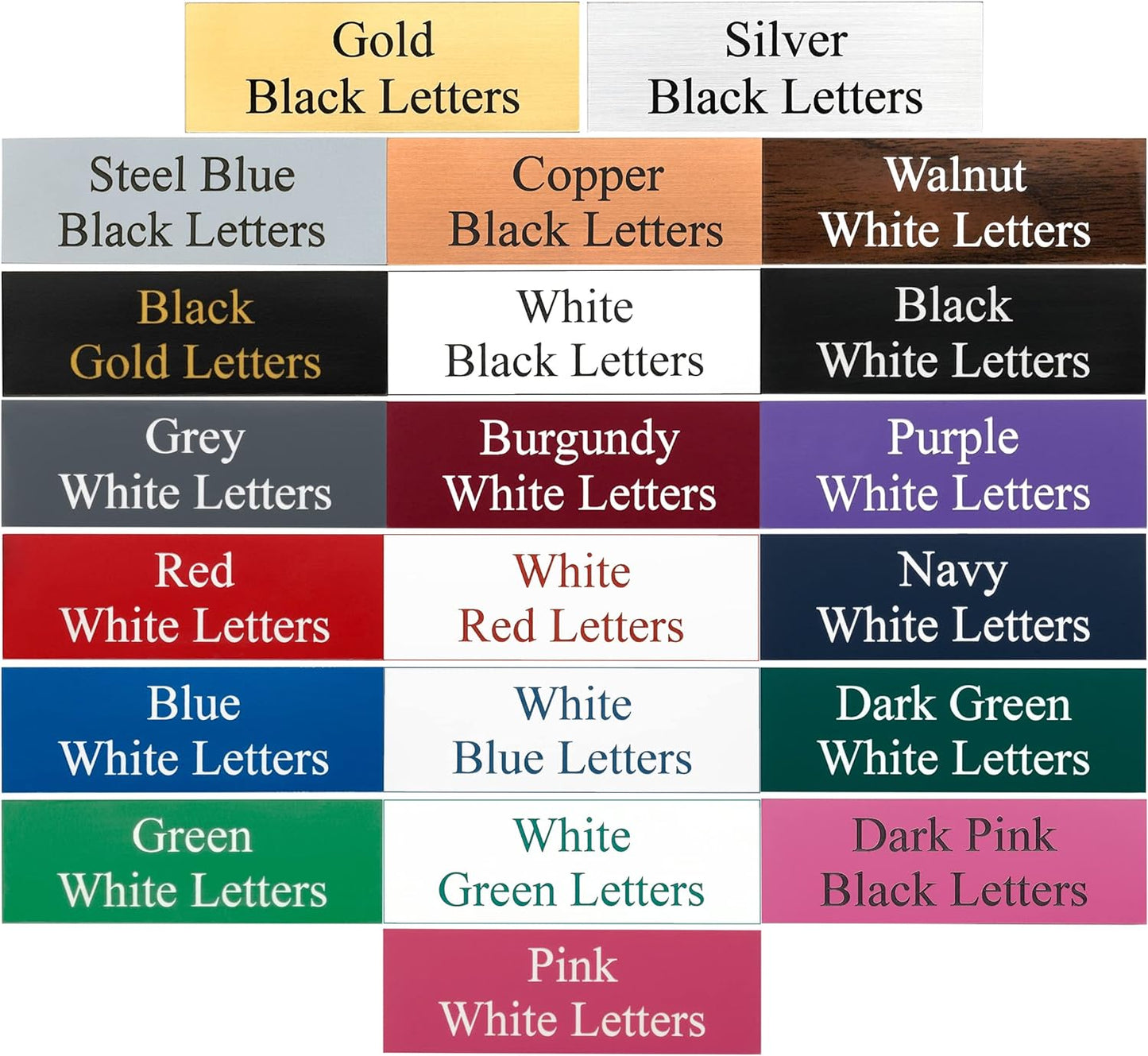 Office Desk Name Plate or Wall/Door Sign - 2x8 or 2x10 - Laser Engraved Sign - CUSTOMIZE. Holder available. Available in 21 colors and 17 fonts. Great gift idea - 4 Tags