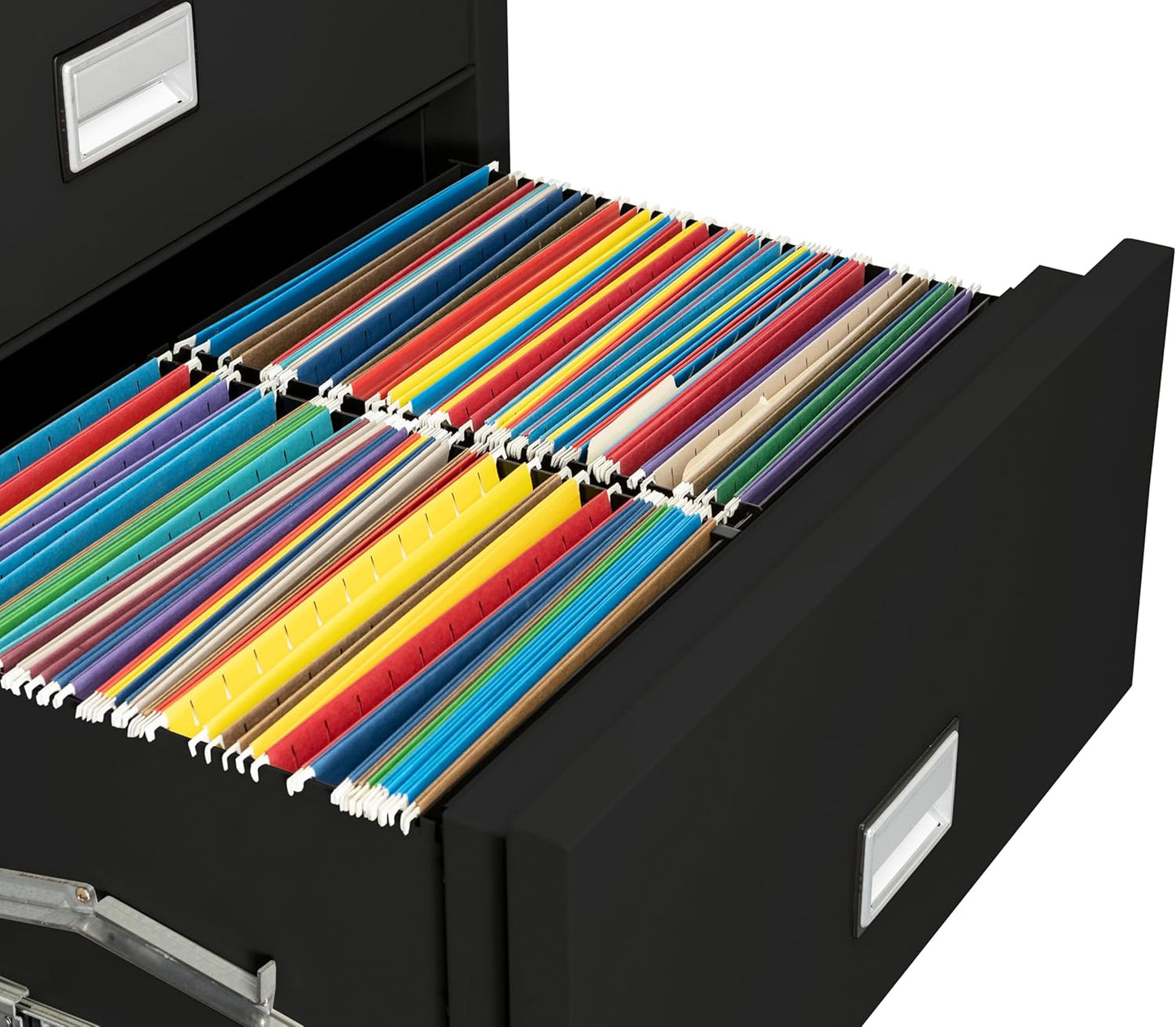 31 inch Wide 2-Drawer Lateral Fireproof File Cabinet – Legal and Letter Size Filing – Key Lock – Water Resistant – Fire Safe and Impact Rated – Black Finish – Model LAT2W31B