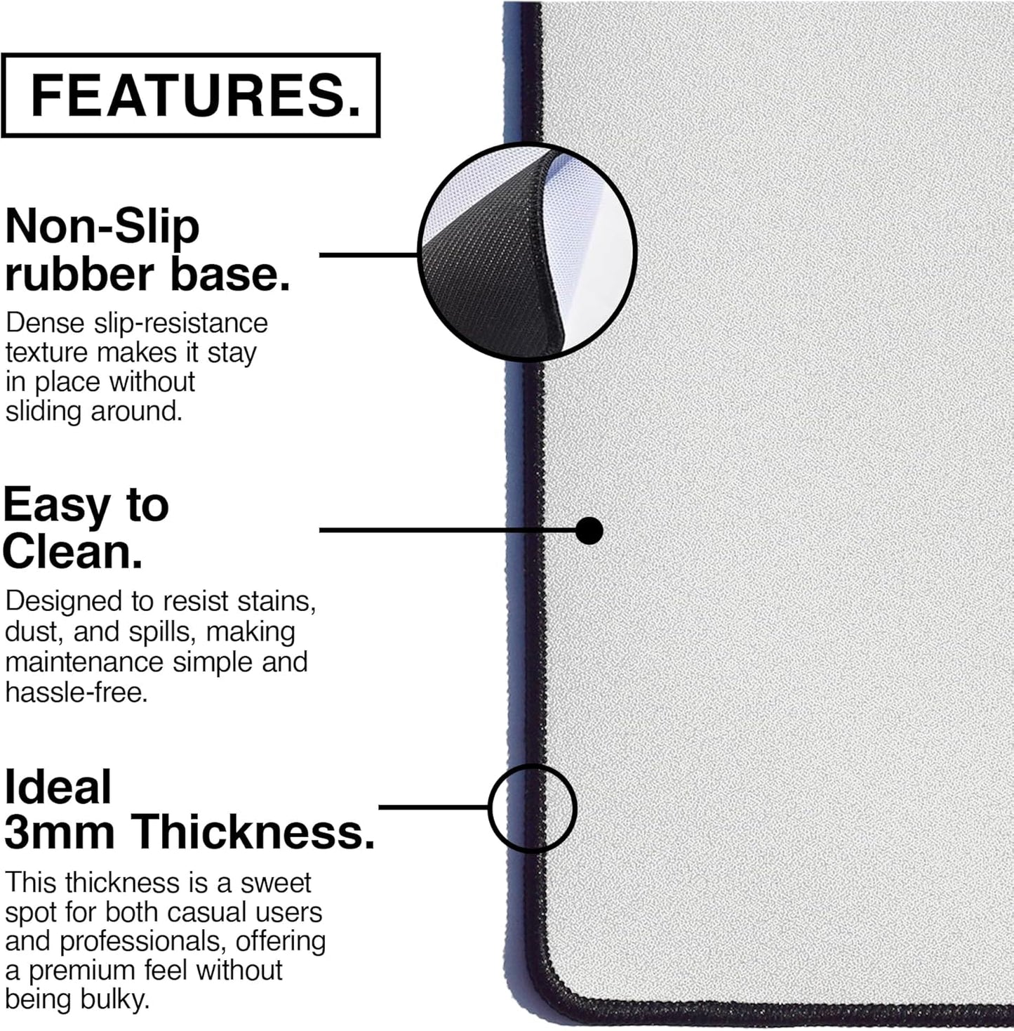 MPCO. Real Tree Large Gaming Desk Pad - 36" x 17" Aeroglyde Fabric APX – Without Logo Desk Mats - Non-Slip, Washable, Smooth Glide for Precision Gaming & Work