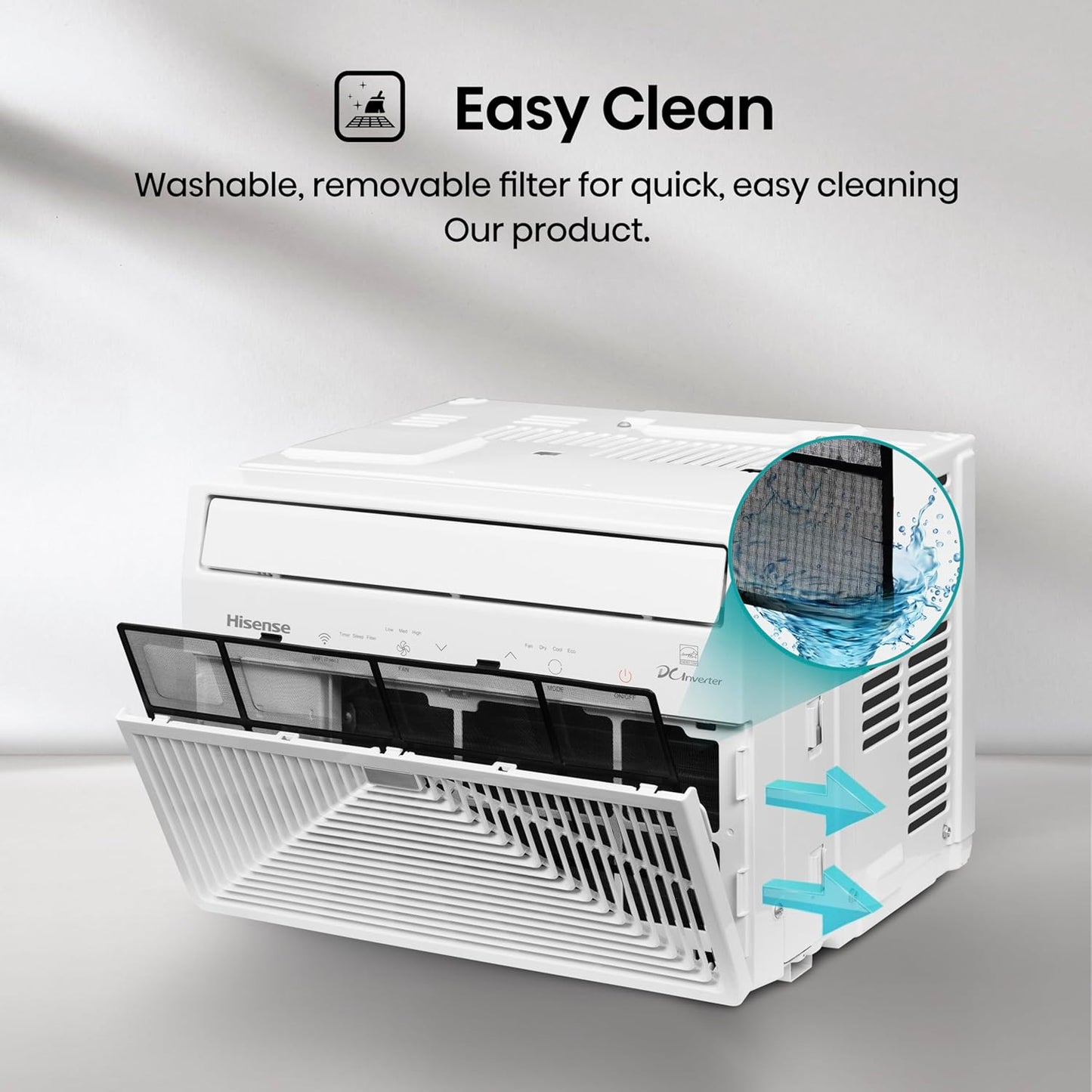 Hisense WCT06W25A Window Air Conditioner, 6,000 BTU, White