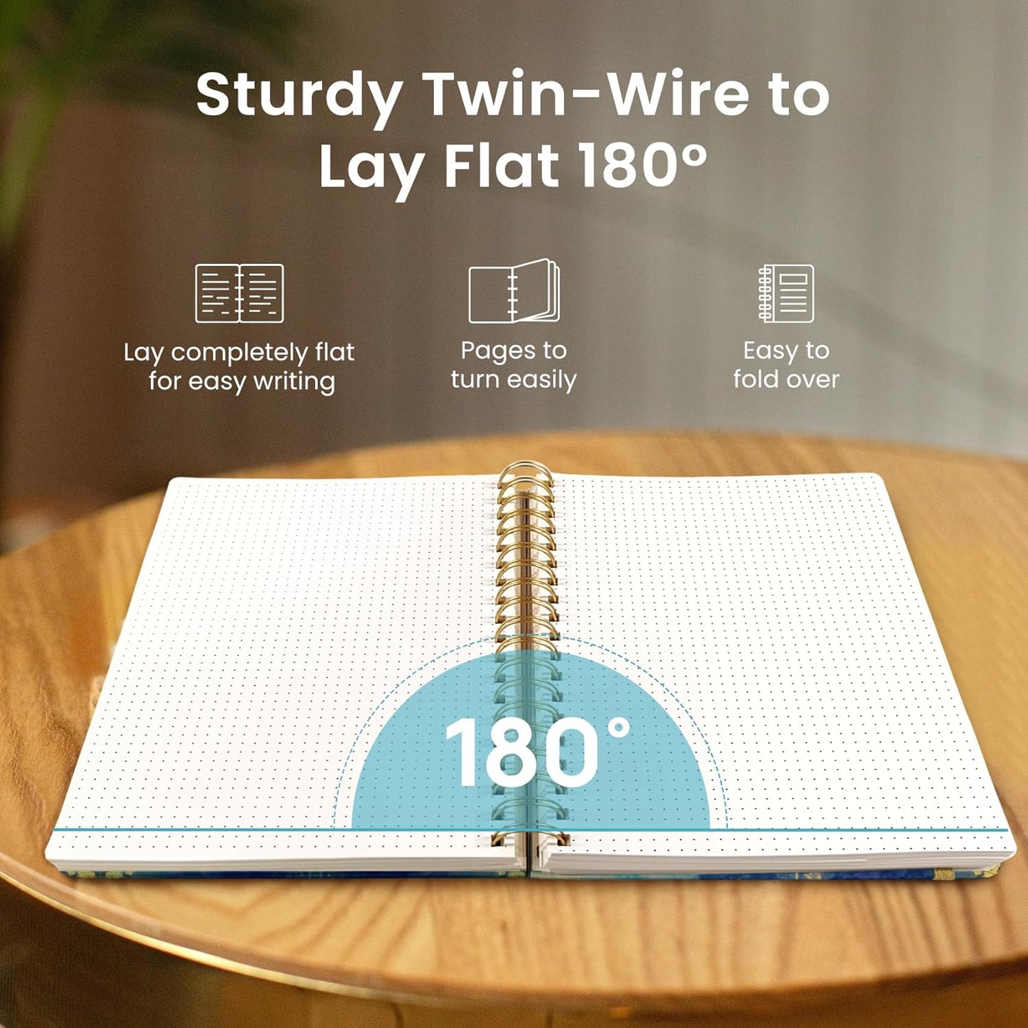 Spiral Dotted Notebook Journal for Work, 300 Pages, Thick B5 (7.1"x10") Bullet Dotted Journal for Women & Writing, Hardcover Notebook for Note Taking, Perfect for Work School Note Taking Business, Color Splash