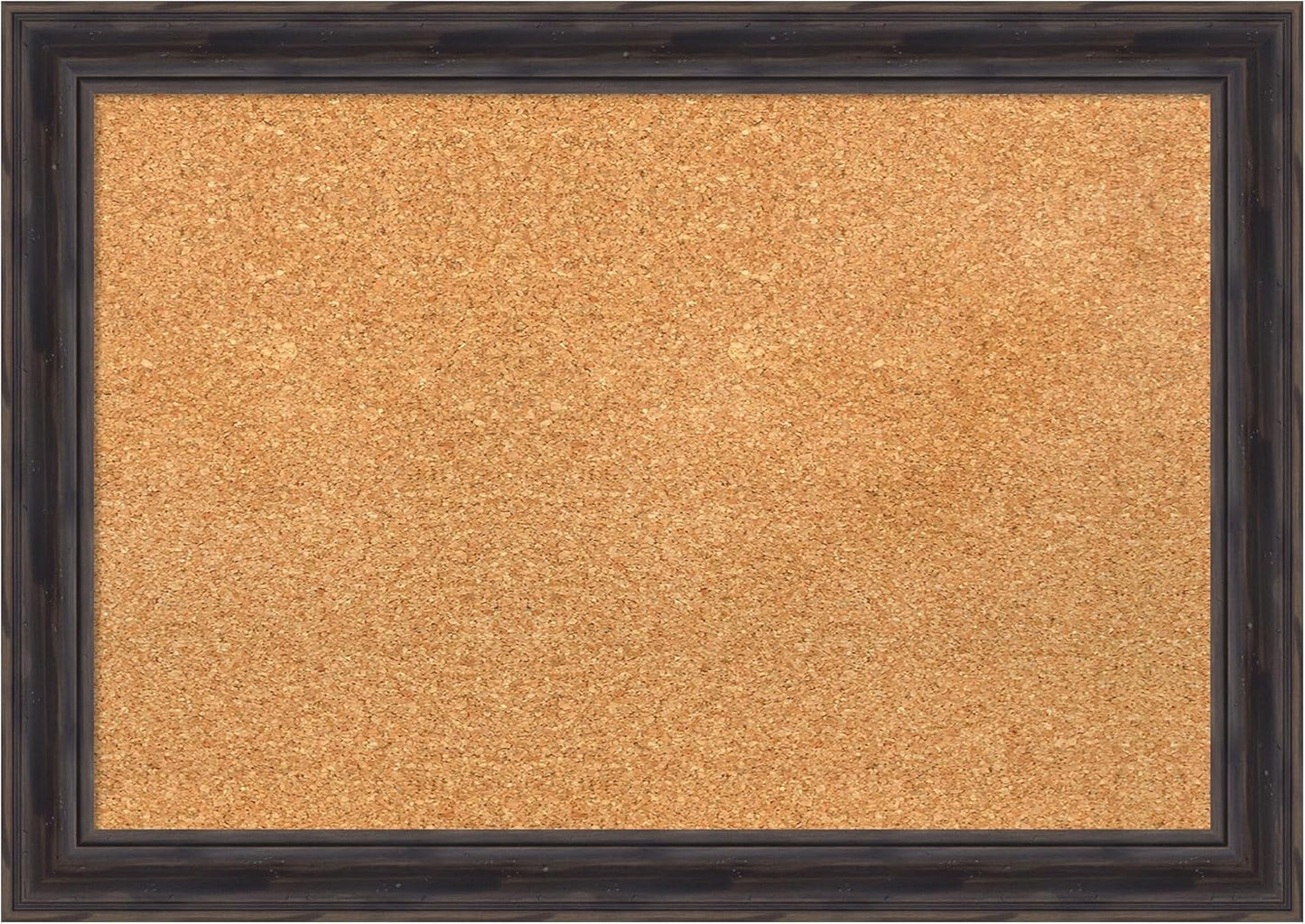Amanti Art Natural Cork Board for Wall, 19x27 Vision Board with Brown Wood Frame, Medium Corkboard Office Decor for Home Organization, Rustic Farmhouse Corkboard Pinboard to display items for home