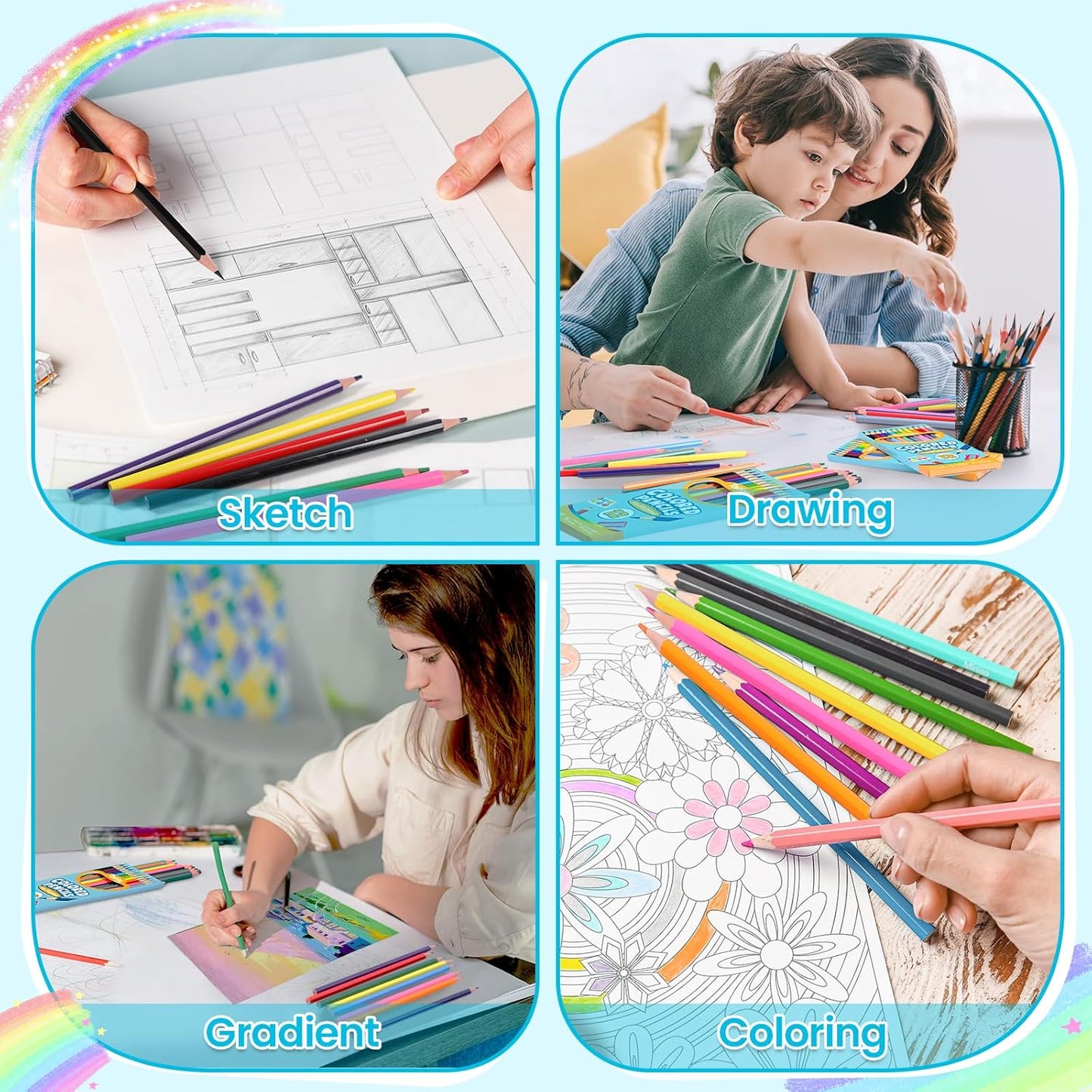 480 Count Colored Pencils Bulk, 40 Packs Colored Pencils for Kids 12 Colors, Pre-sharpened Coloring Pencils for Adults, Bulk School Supplies for Teachers, Back to School Supplies, Classroom Prizes