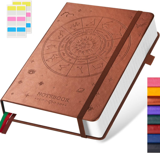 Notebook Journals for Writing Women/Men, 320 Pages Thick Daily Journal Notebooks with 100Gsm Lined Paper, Hardcover Notebook College Ruled for Work School, Faux Leather, A5 (5.7'' X 8.4'') ,