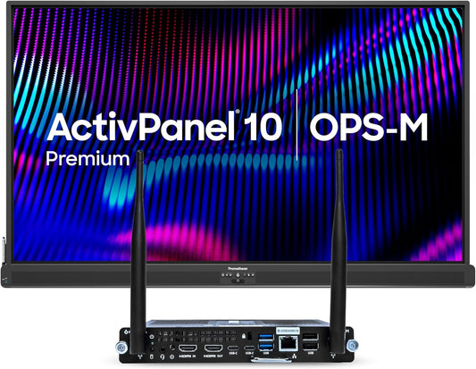 ActivPanel 10 Premium 86" High Specification Digital Whiteboard for Office or Class, 4K UHD, OS Flexible Device, Panel & Wall Mount Included, Bundled i5 Windows OPS, 3 Year Onsite Support
