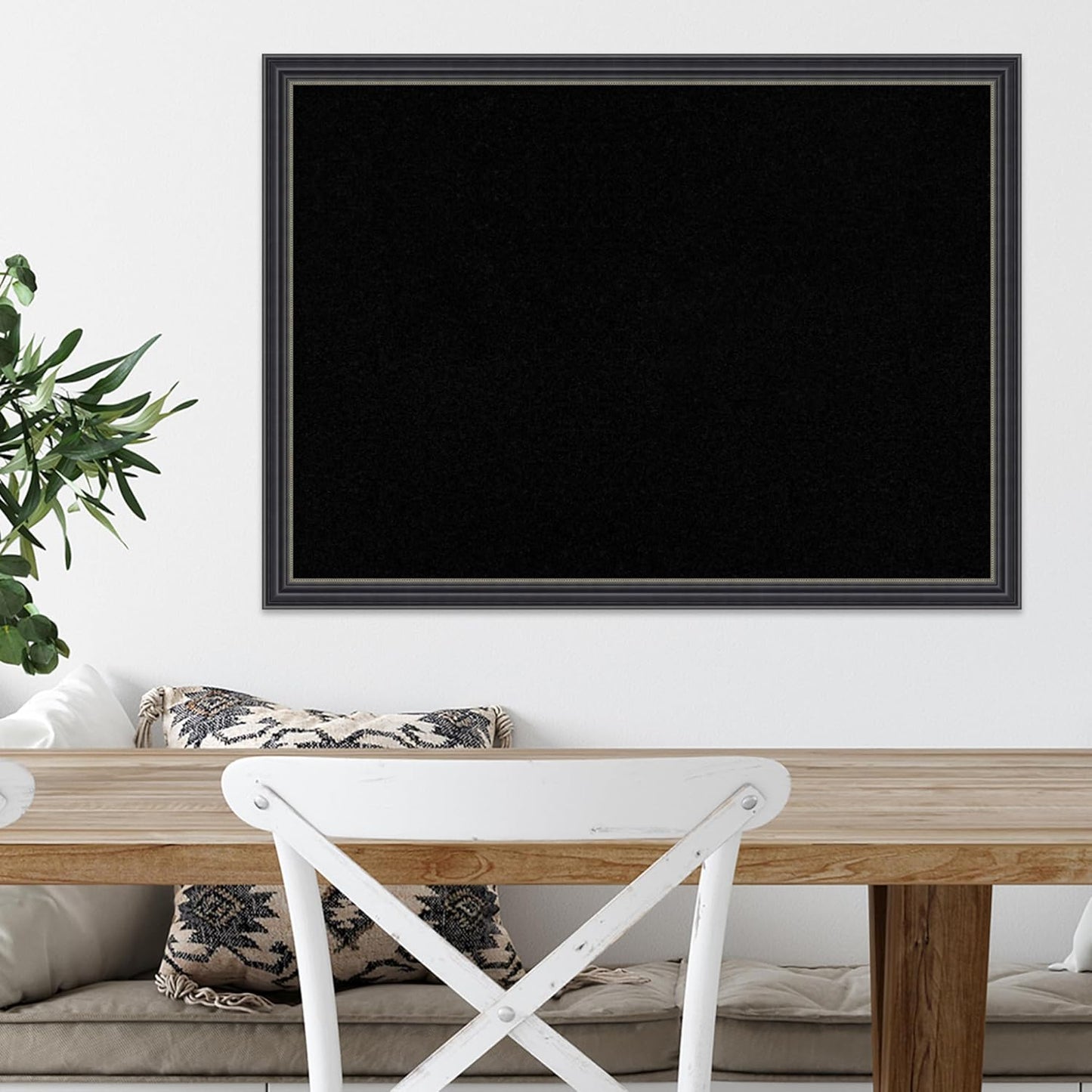 Amanti Art Black Cork Board for Wall, 22x30 Vision Board with Black Wood Frame, Medium Corkboard Office Decor for Home Organization, Traditional Corkboard Pinboard to Display Items for Home