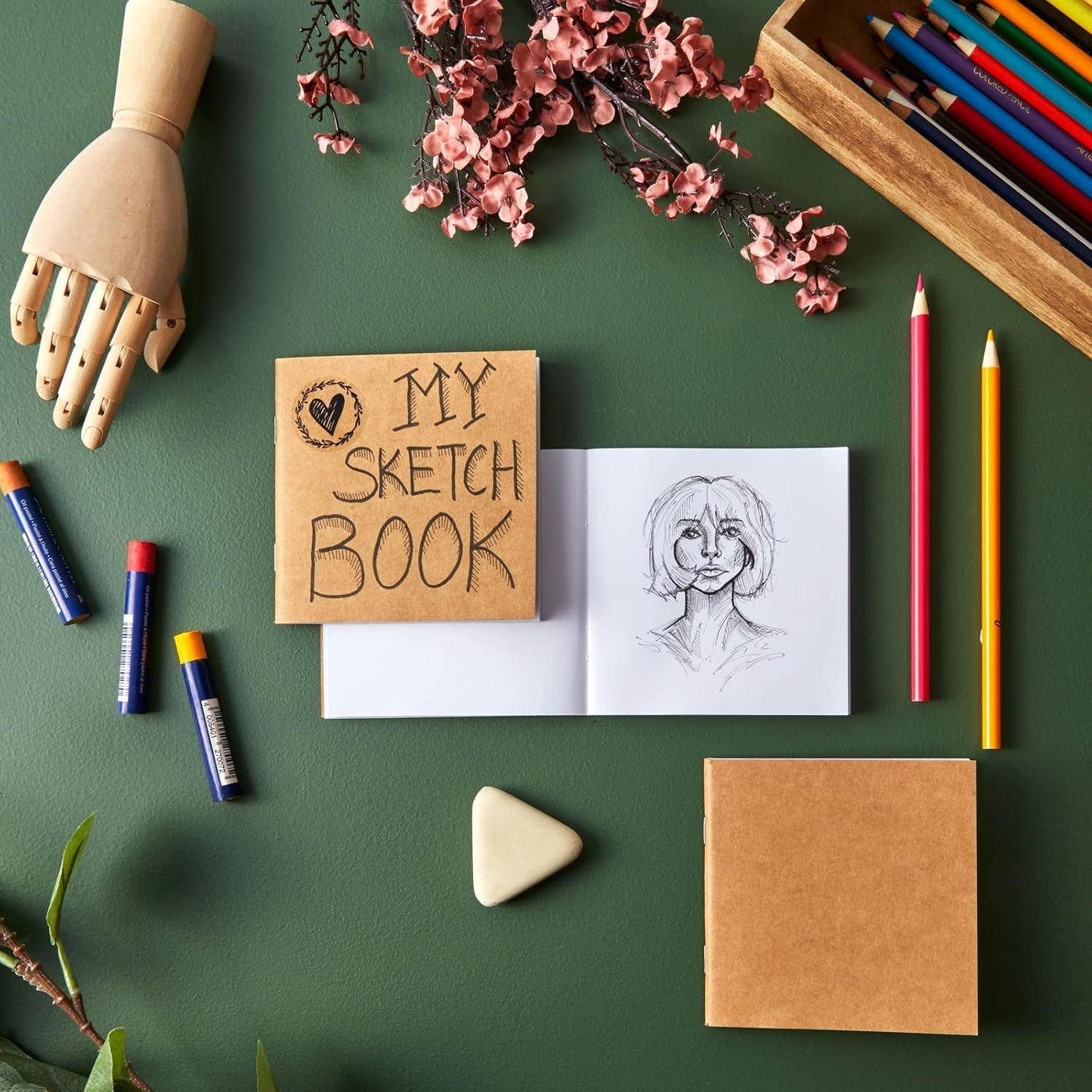 48 Pack Mini Blank Books for Kids - Bulk Sketchbooks, Kraft Paper Notebooks for Classroom, Party Favors, Travel Writing (4x4 In)