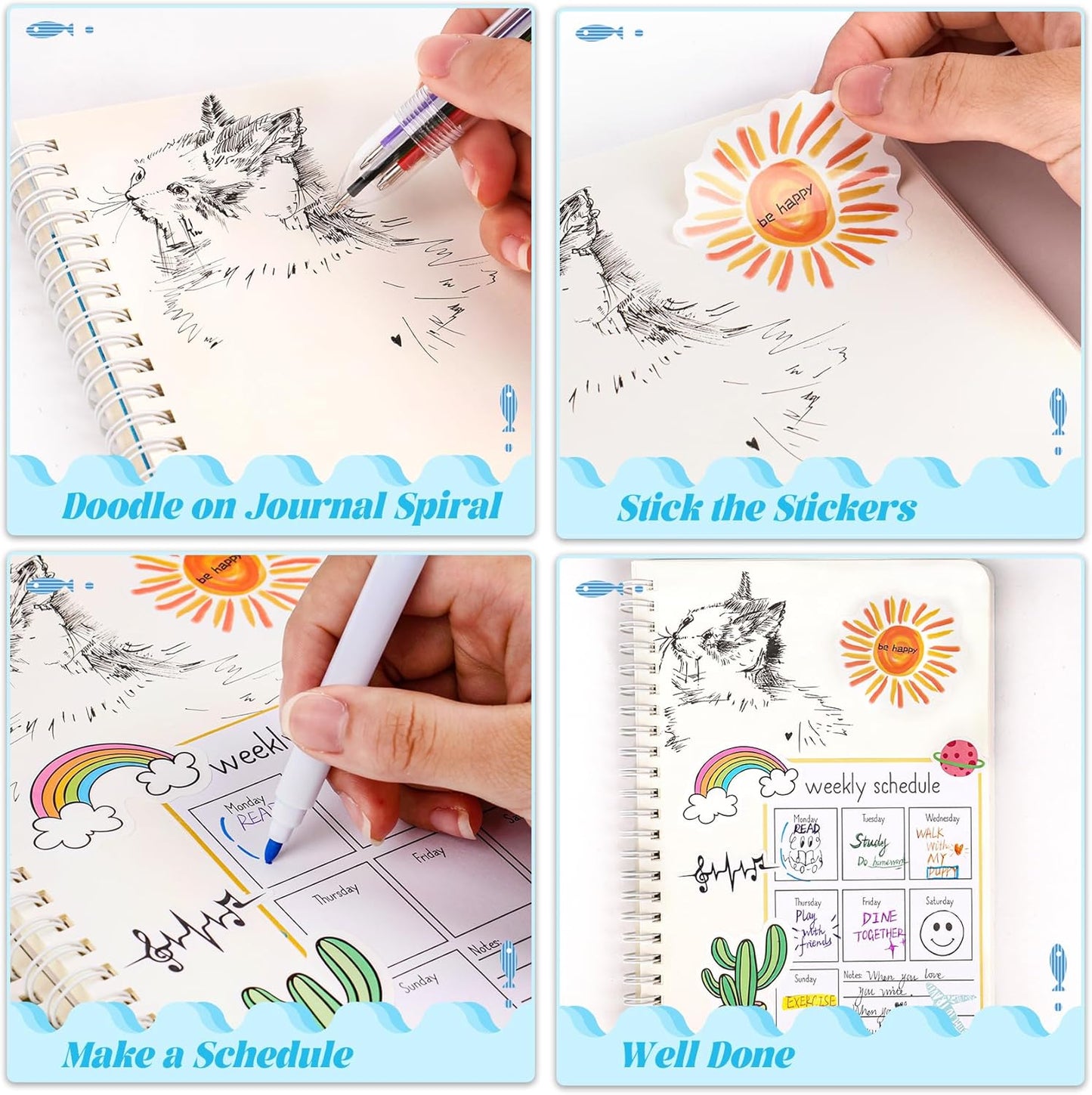 VERTOY DIY Journal Kit for Girls - Ideas Birthday Gifts and Toys Age 8 9 10 11 12 13+ Years Old, Kids Scrapbook Journaling Kit for Writing Diary Supplies Set, Teen Girls Trendy Stuff